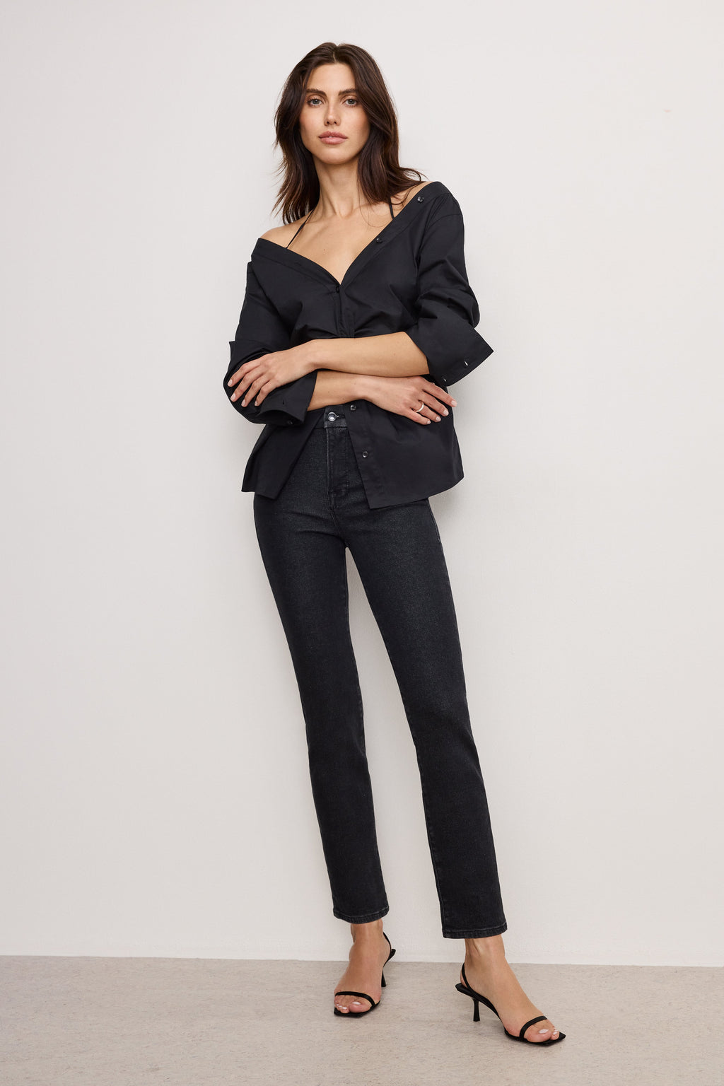 Luxury GOOD LEGS STRAIGHT JEANS BLACK184