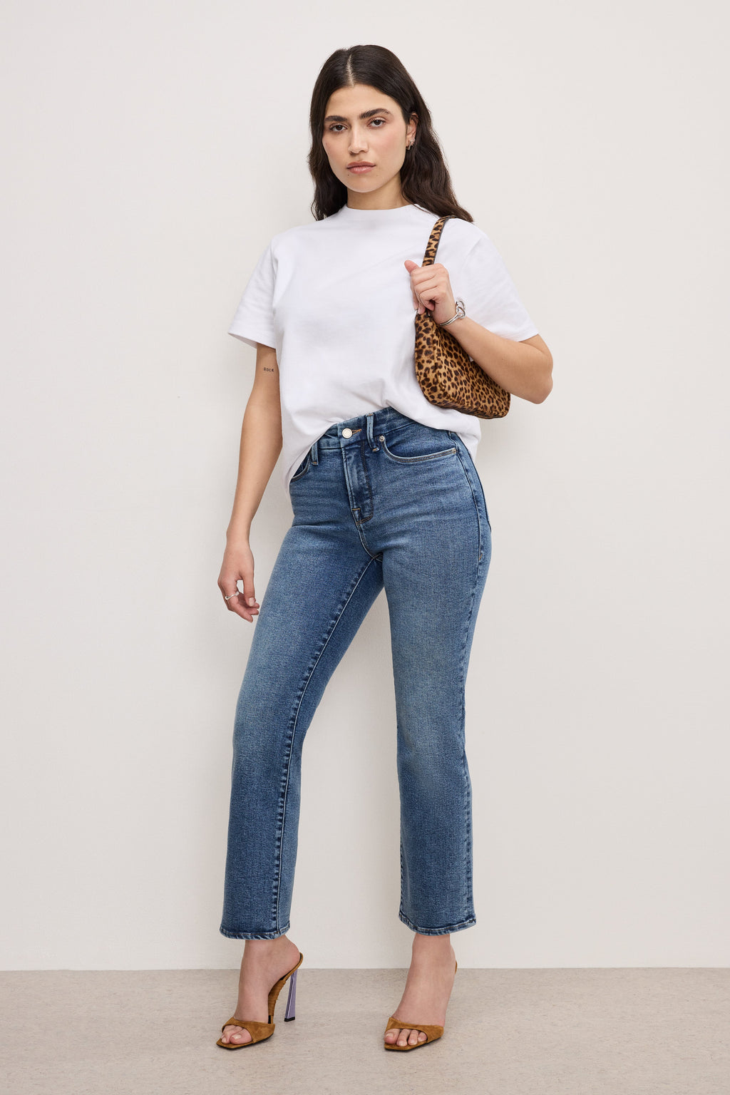 Luxury GOOD PETITE STRAIGHT COMPRESSION JEANS INDIGO254