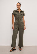 Luxury FIT FOR SUCCESS TWILL PALAZZO CROPPED JUMPSUIT FATIGUE001