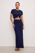 Luxury STRETCH JERSEY MAXI SKIRT HORIZON INK