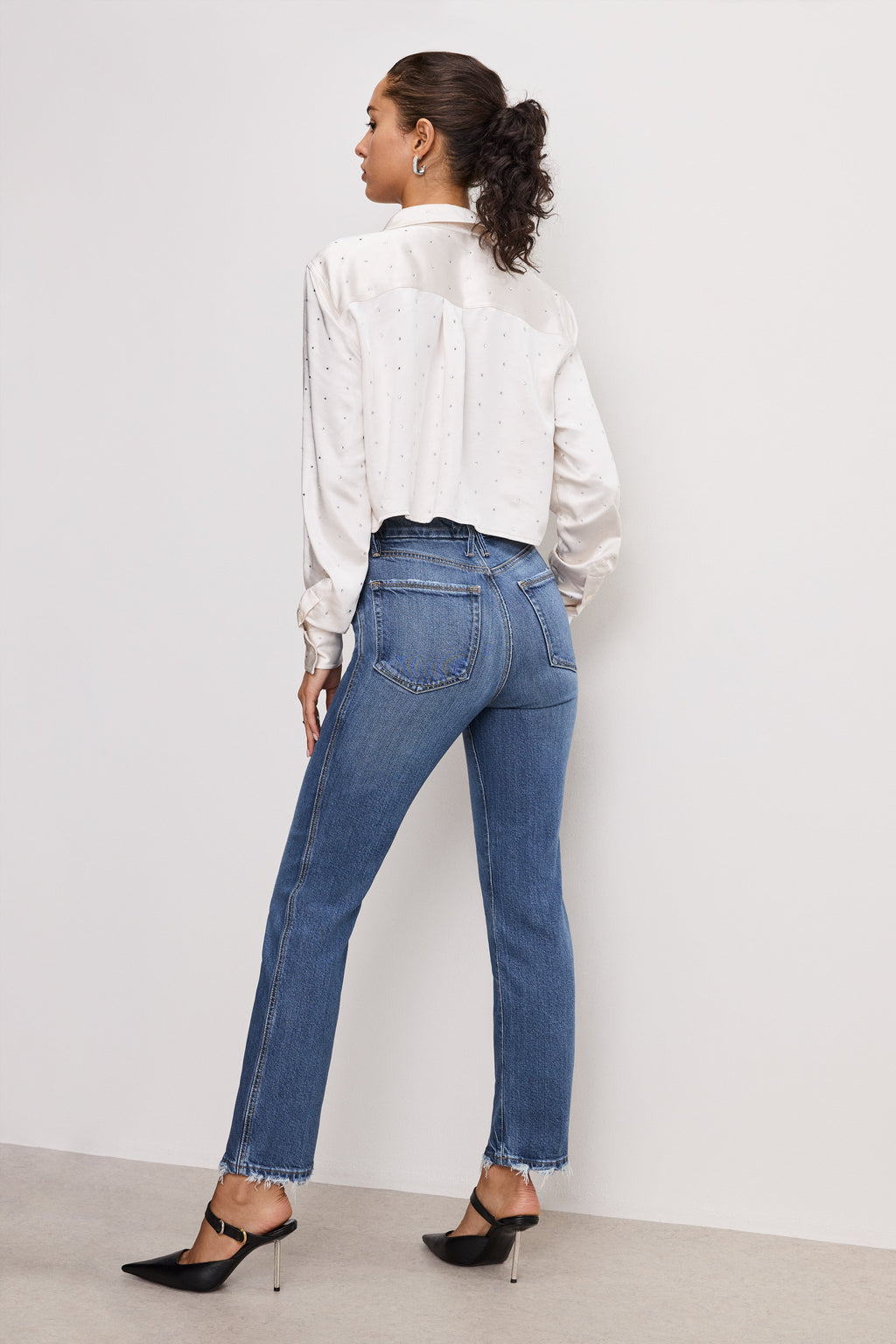 Luxury SOFT TECH GOOD CURVE STRAIGHT JEANS INDIGO737
