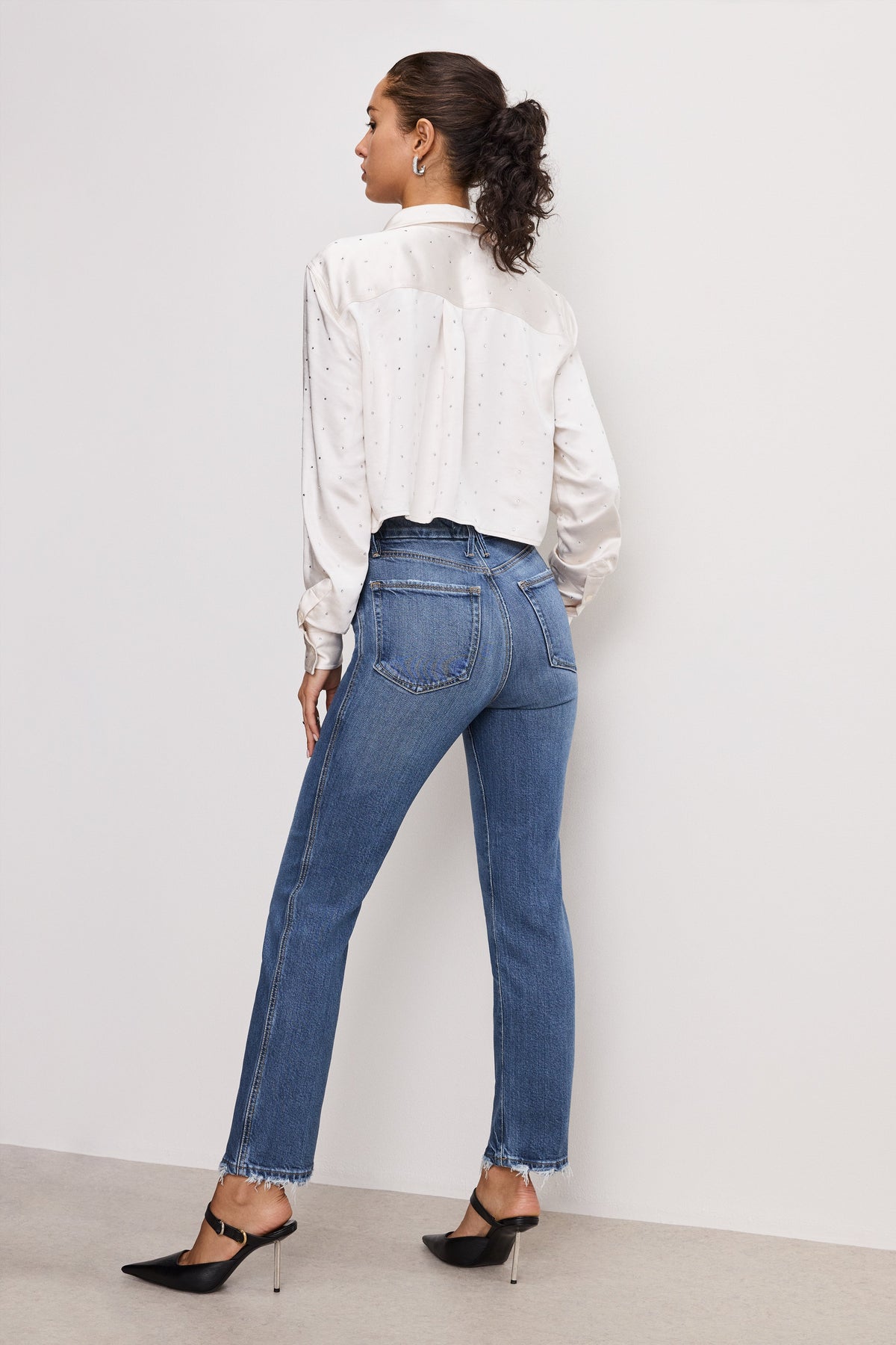 Luxury SOFT TECH GOOD CURVE STRAIGHT JEANS INDIGO737