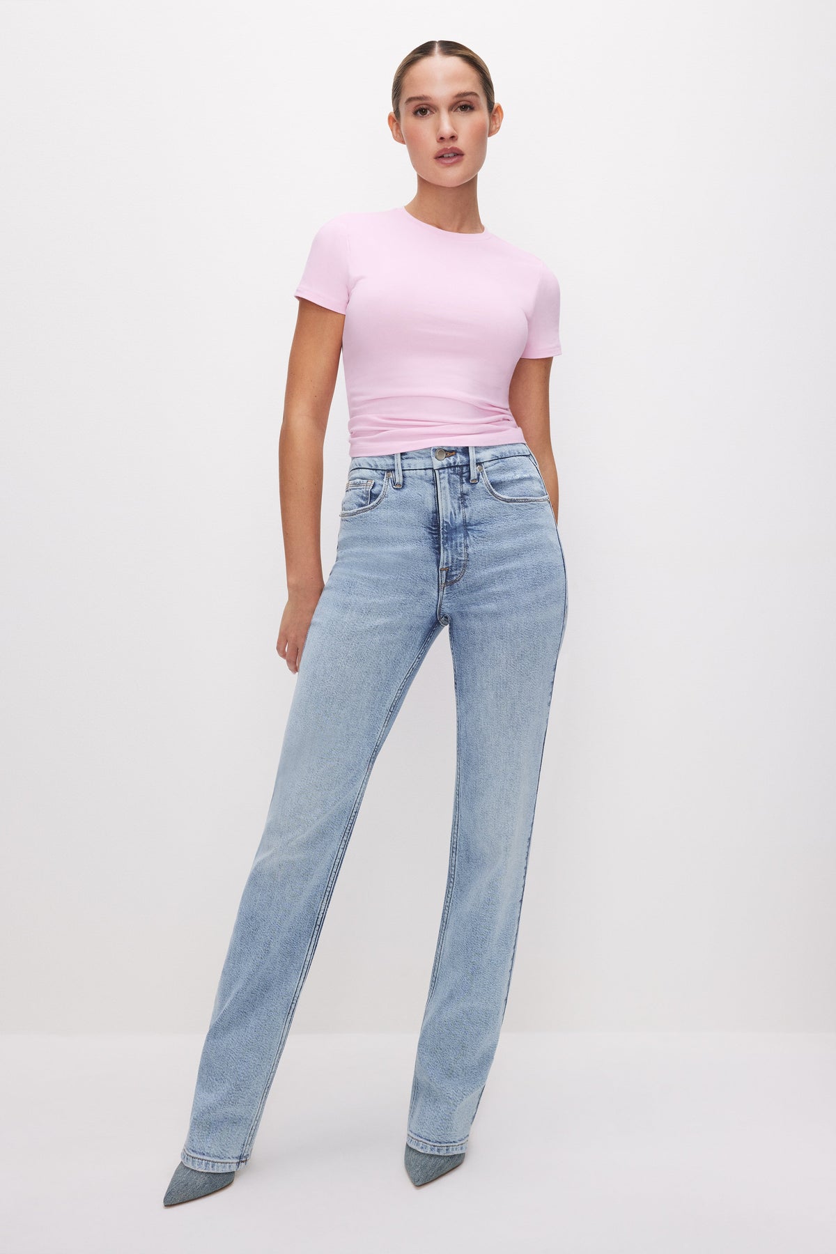 Luxury SUPER STRETCH BABY TEE ROSEQUARTZ001