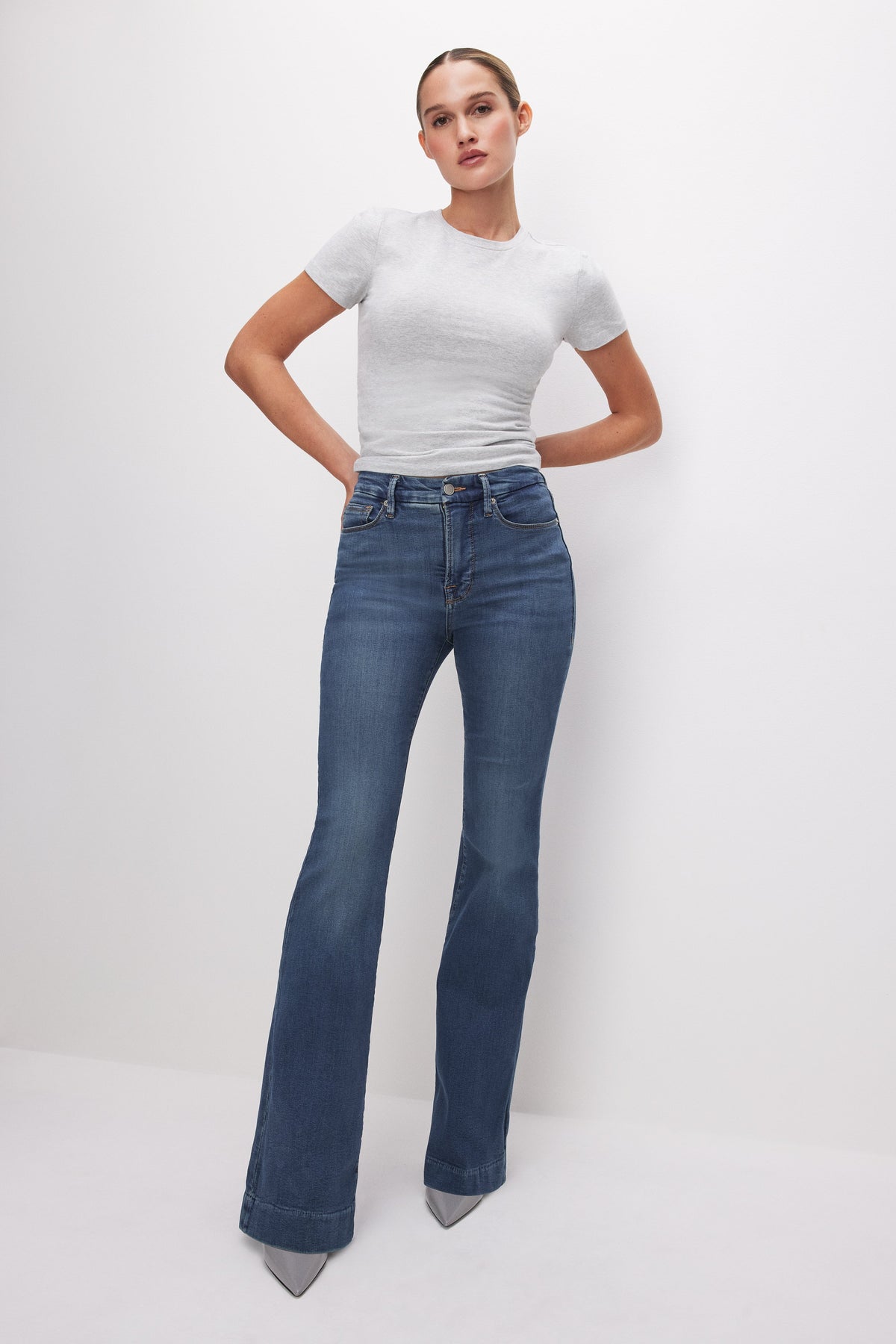 Luxury GOOD LEGS FLARE JEANS BLUE004