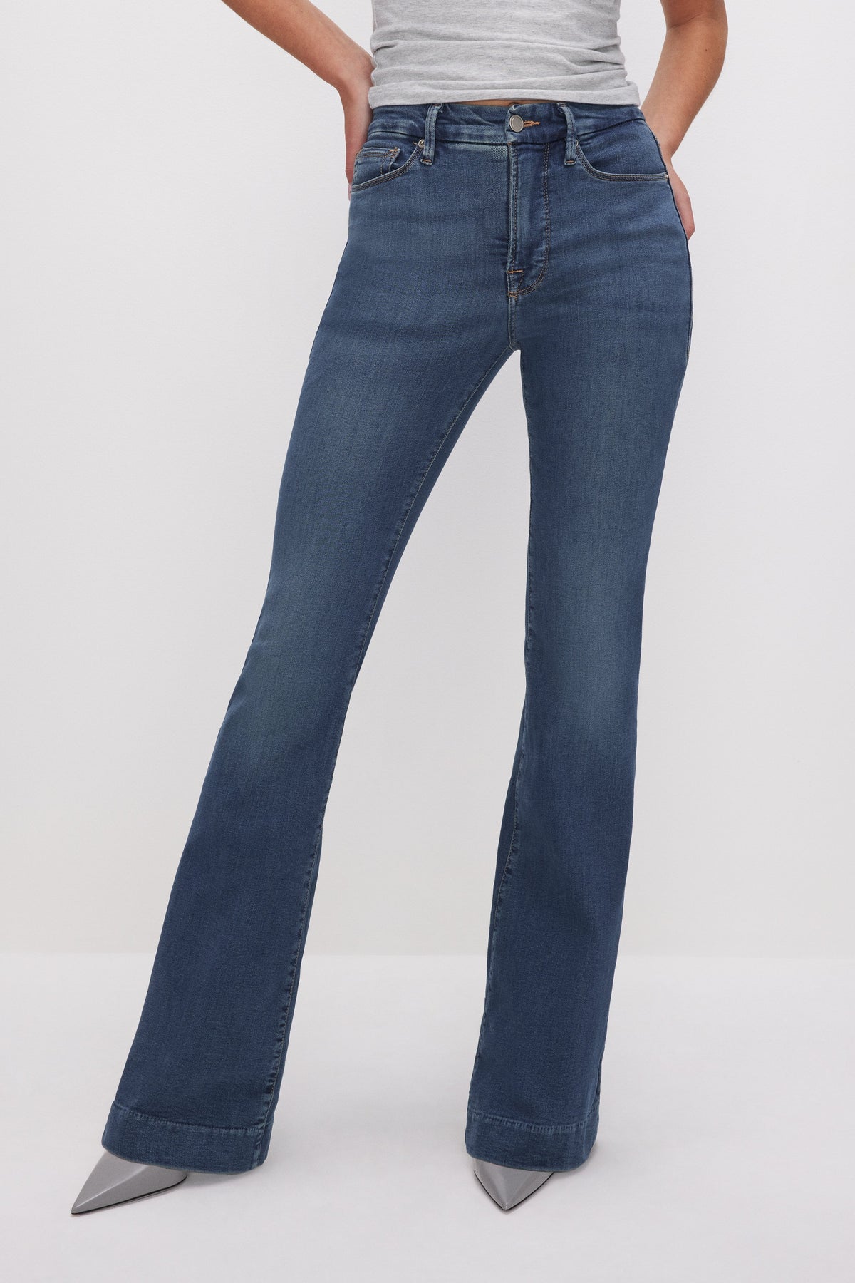 Luxury GOOD LEGS FLARE JEANS BLUE004