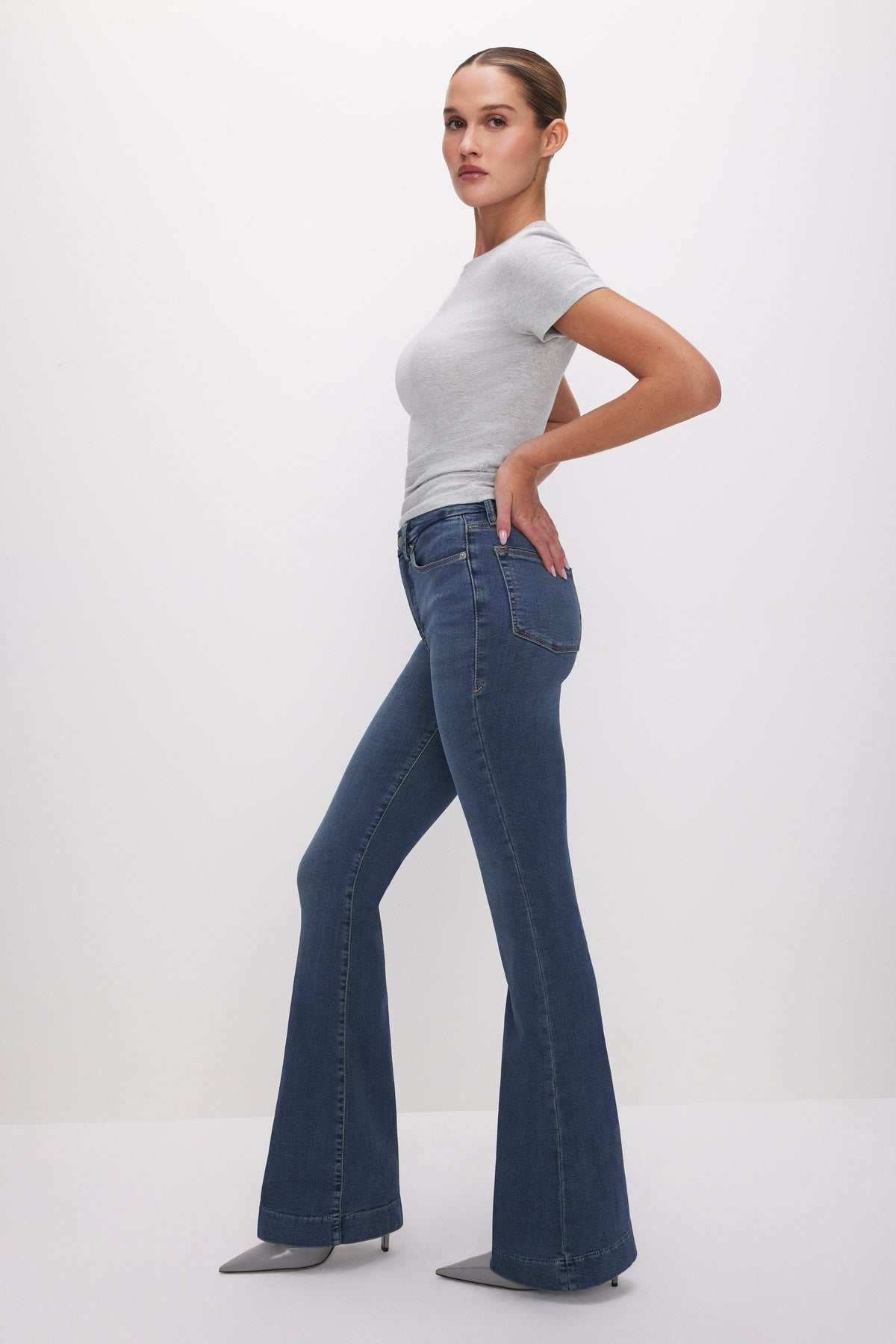 Luxury GOOD LEGS FLARE JEANS BLUE004