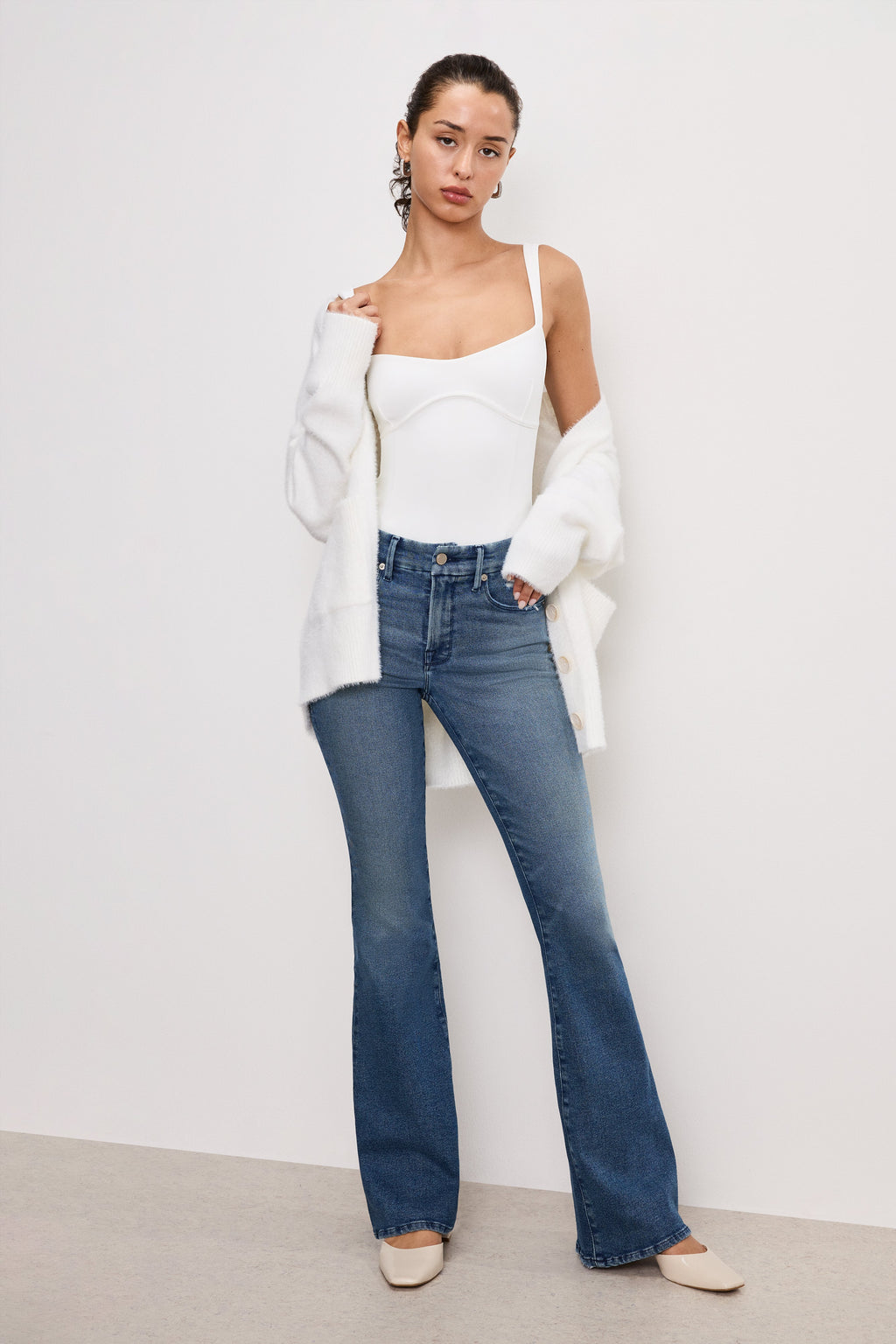 Luxury SWEETHEART SCULPTING TANK BODYSUIT WHITE001