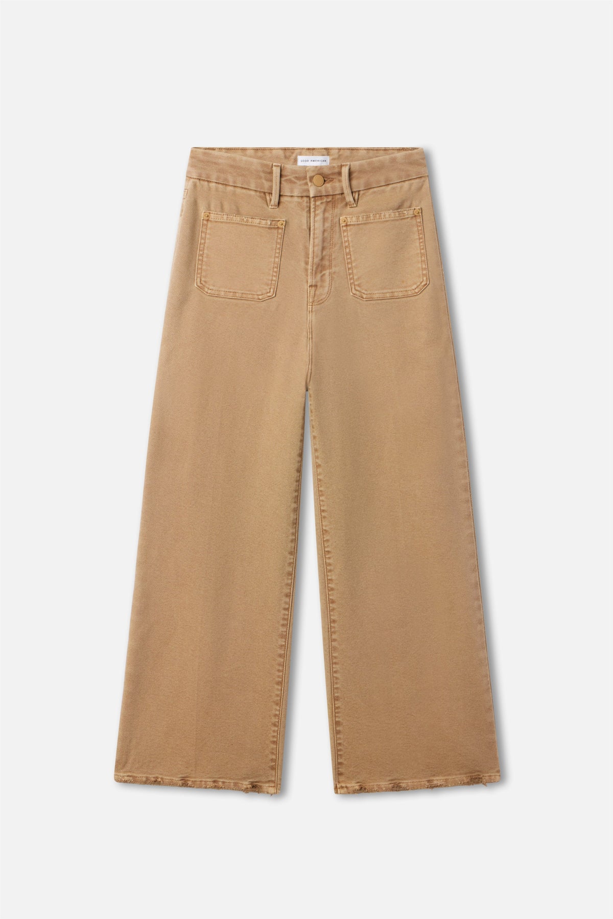 Luxury PALAZZO CROPPED PANTS GOOD KHAKI001