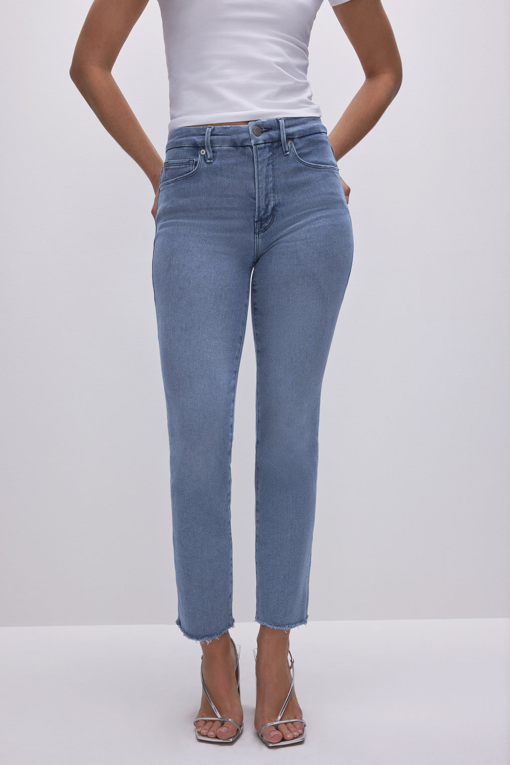 Luxury GOOD LEGS STRAIGHT JEANS BLUE449
