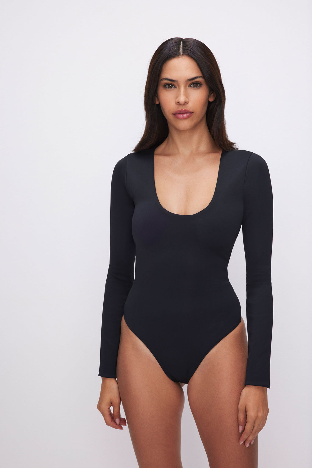 Luxury SCULPTING SCOOP NECK BODYSUIT BLACK001