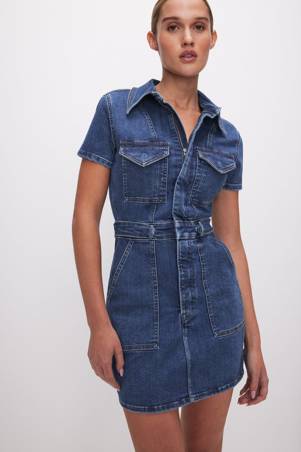 Luxury FIT FOR SUCCESS MINI DRESS INDIGO594