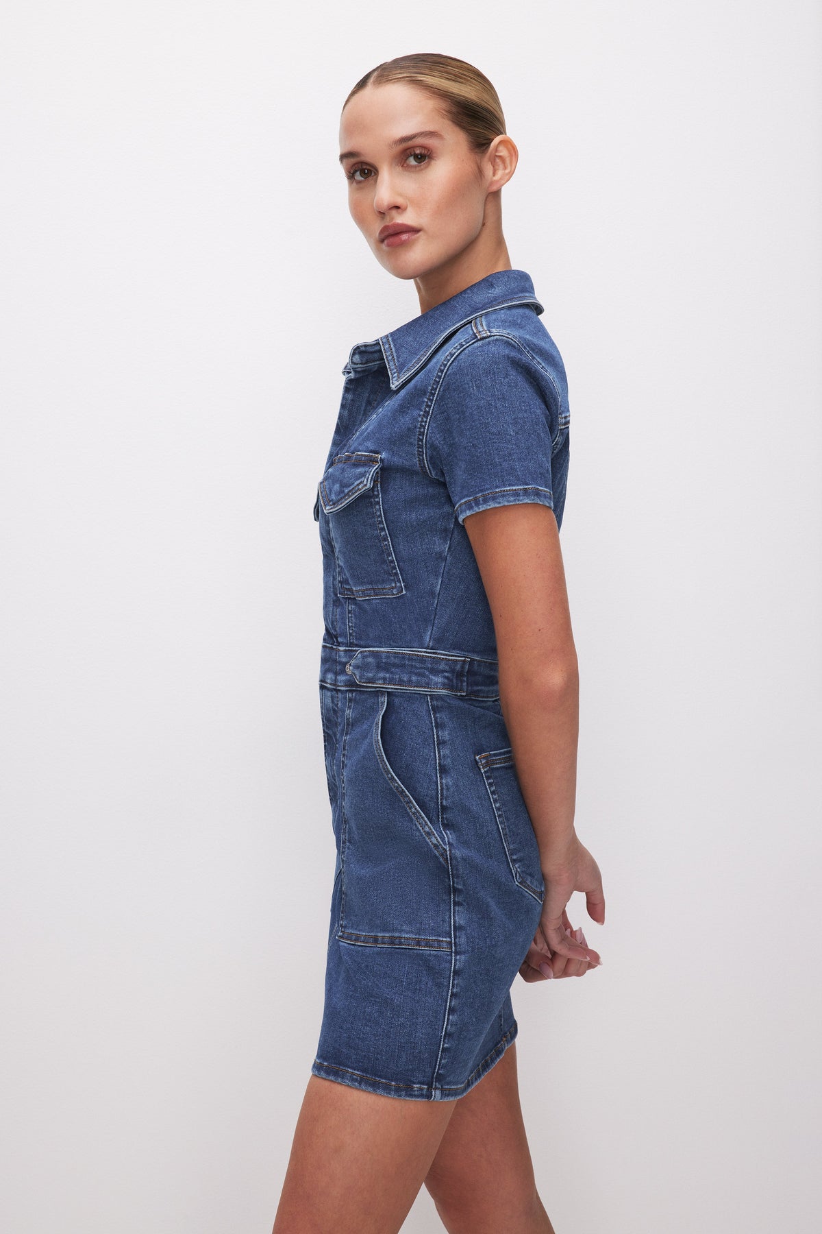 Luxury FIT FOR SUCCESS MINI DRESS INDIGO594
