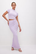 Luxury RIBBED TERRY TEE LAVENDER001