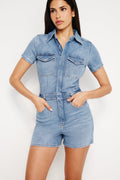 Luxury FIT FOR SUCCESS SHORTS JUMPSUIT BLUE274