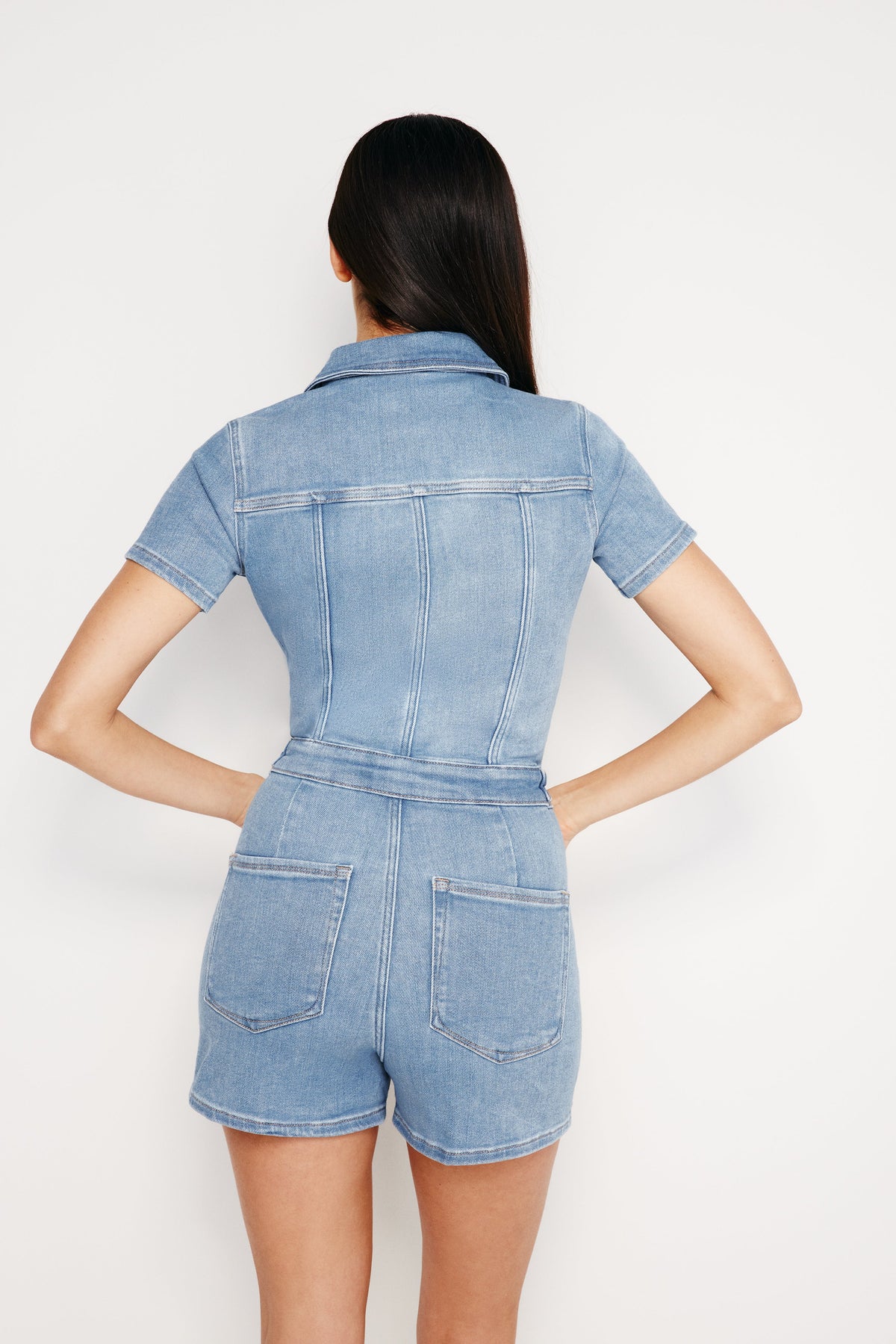 Luxury FIT FOR SUCCESS SHORTS JUMPSUIT BLUE274