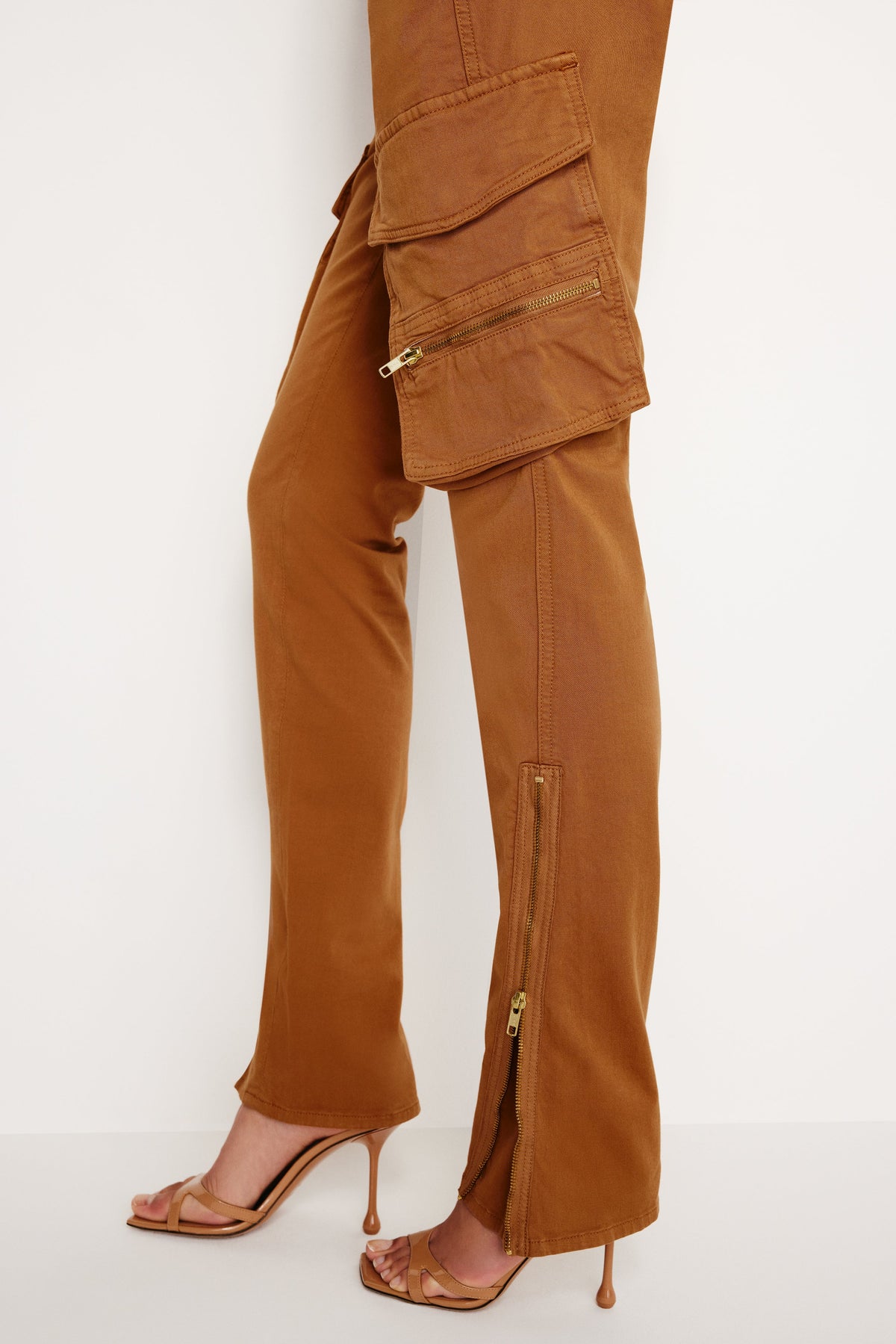 Luxury TWILL SKINNY CARGO PANTS CANYON003