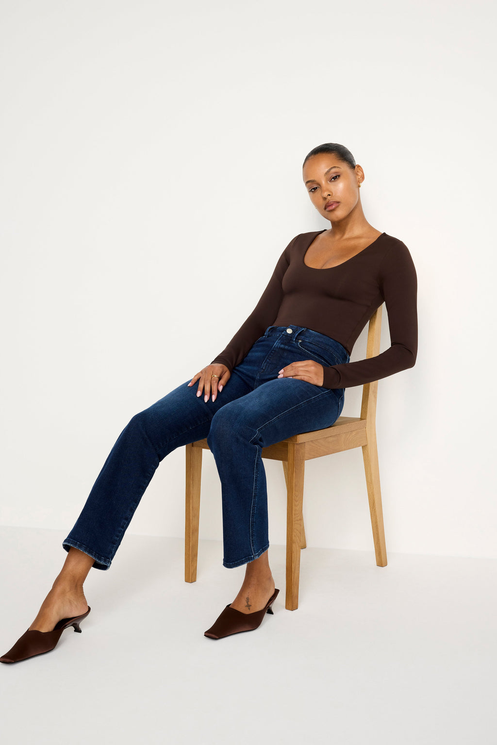 Luxury ALWAYS FITS GOOD CURVE STRAIGHT JEANS INDIGO707