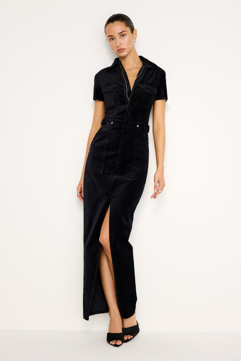 Luxury VELVET FIT FOR SUCCESS MAXI BLACK001