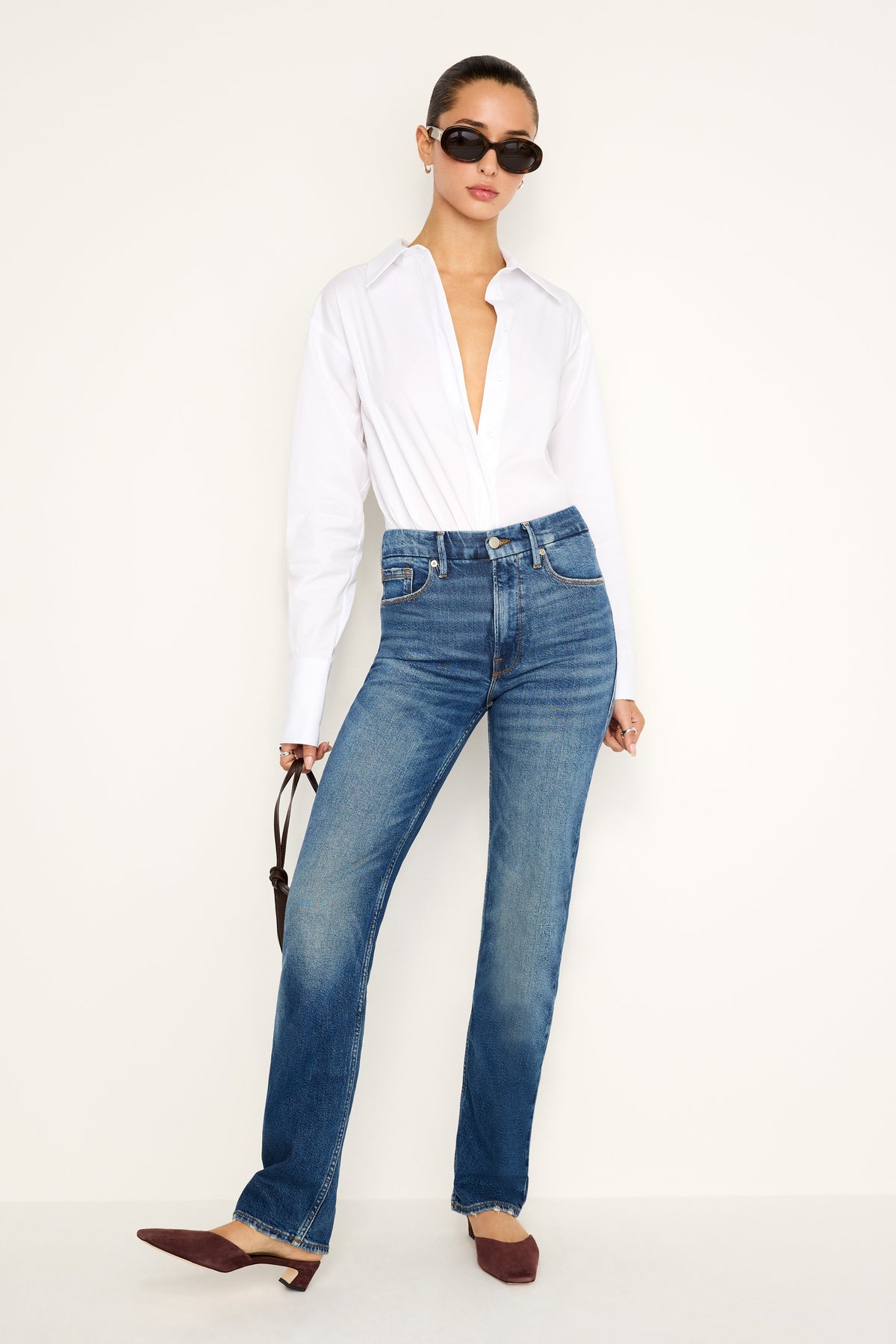 Luxury GOOD ICON STRAIGHT JEANS INDIGO605