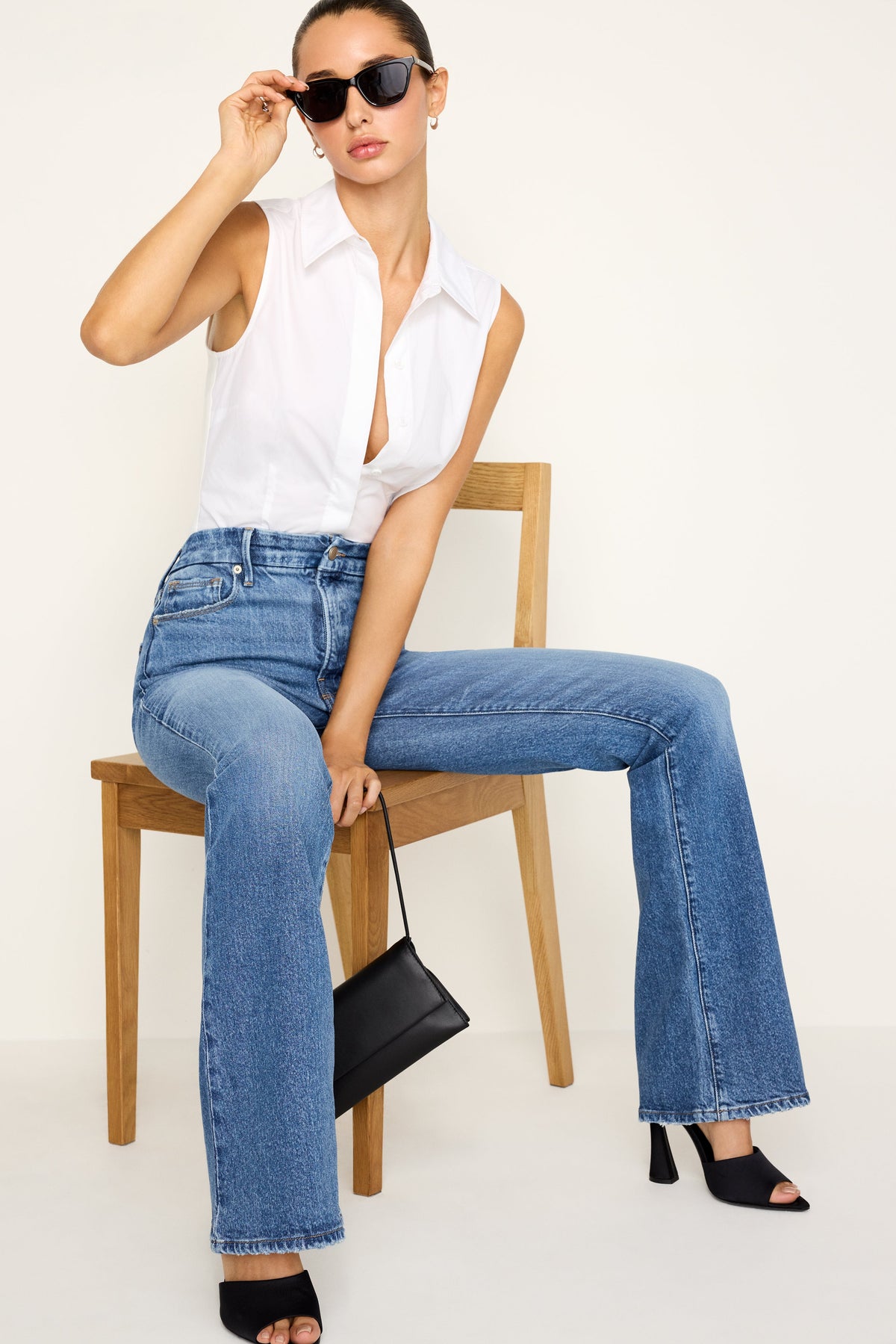 Luxury SOFT TECH GOOD PETITE BOOTCUT JEANSINDIGO627