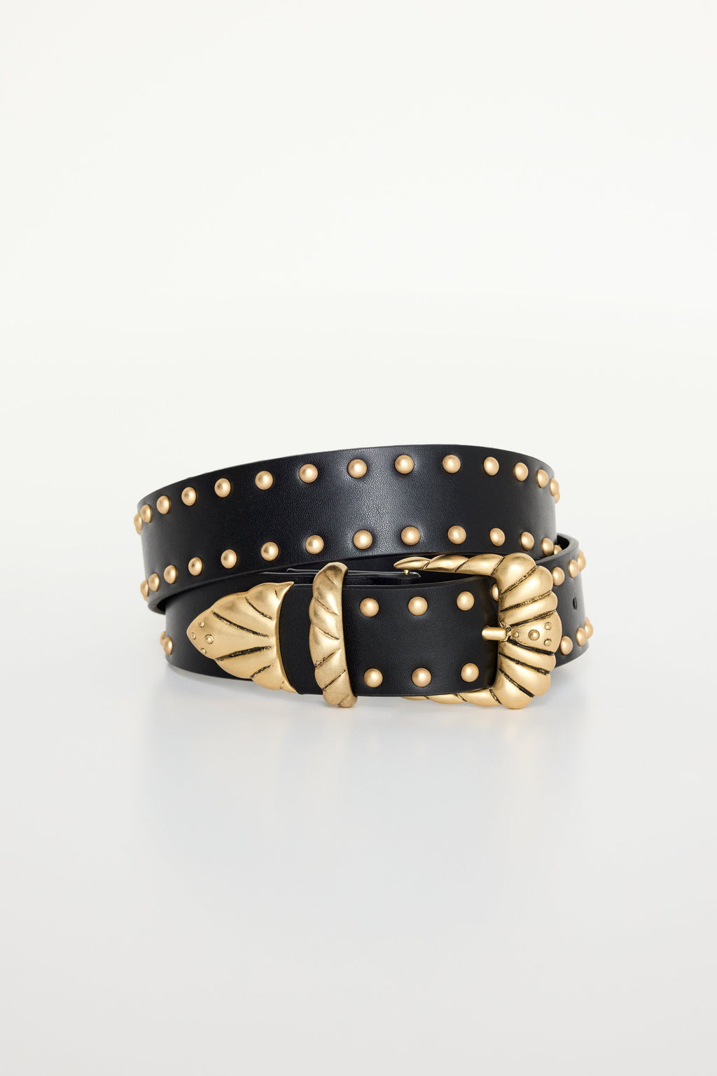 Luxury WIDE STUDDED WESTERN BELT BLACK001