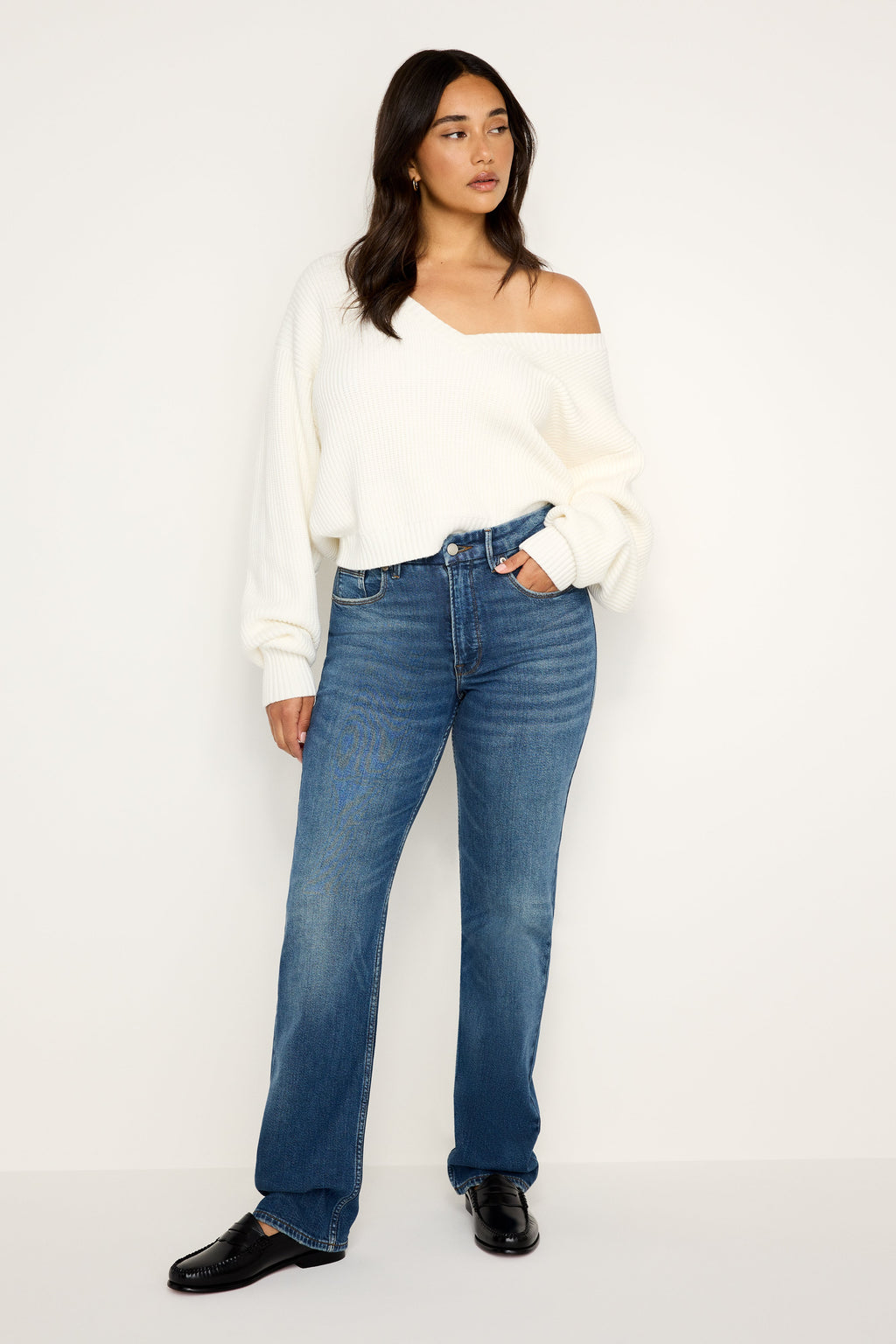 Luxury GOOD ICON STRAIGHT JEANS INDIGO605