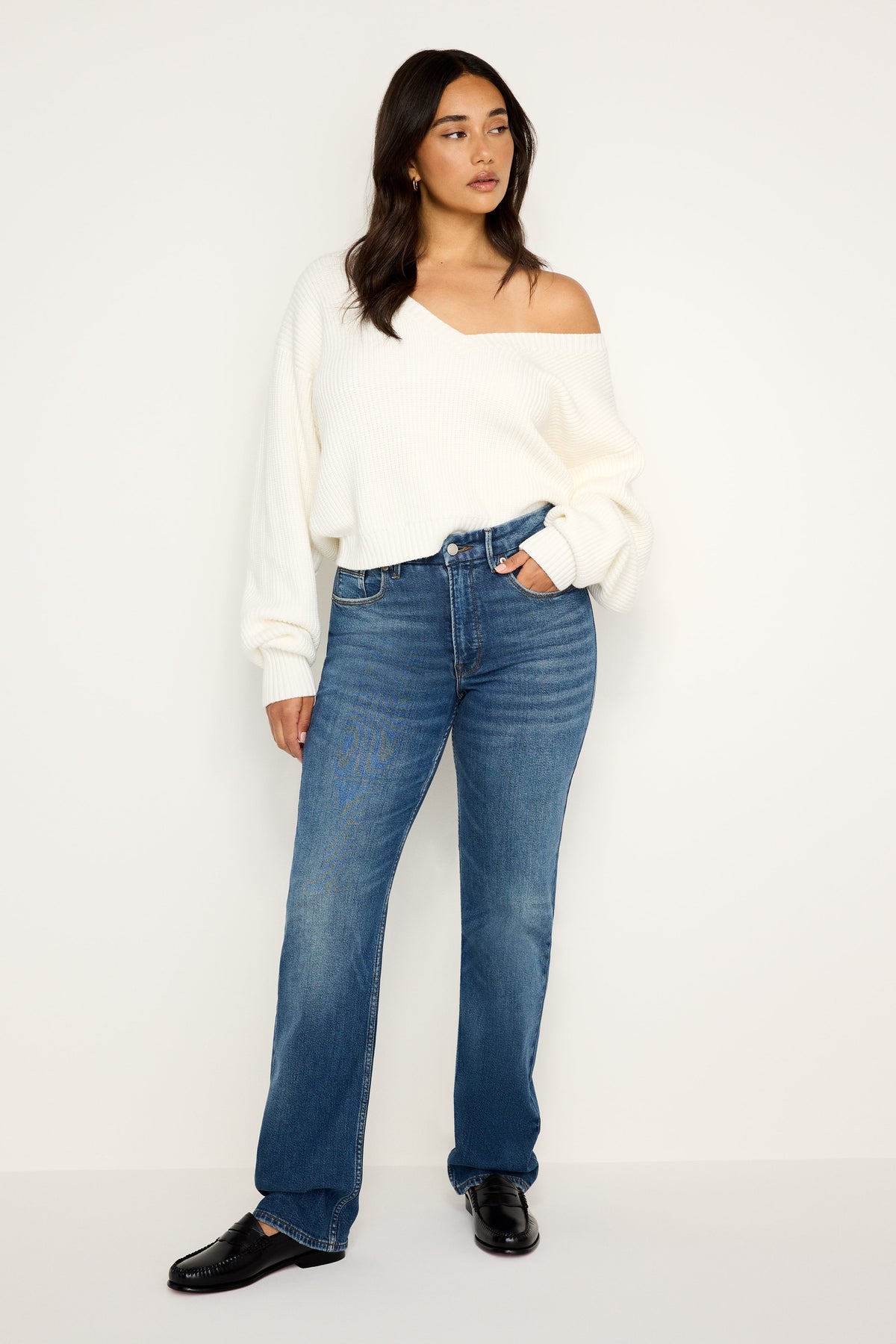 Luxury GOOD ICON STRAIGHT JEANS INDIGO605