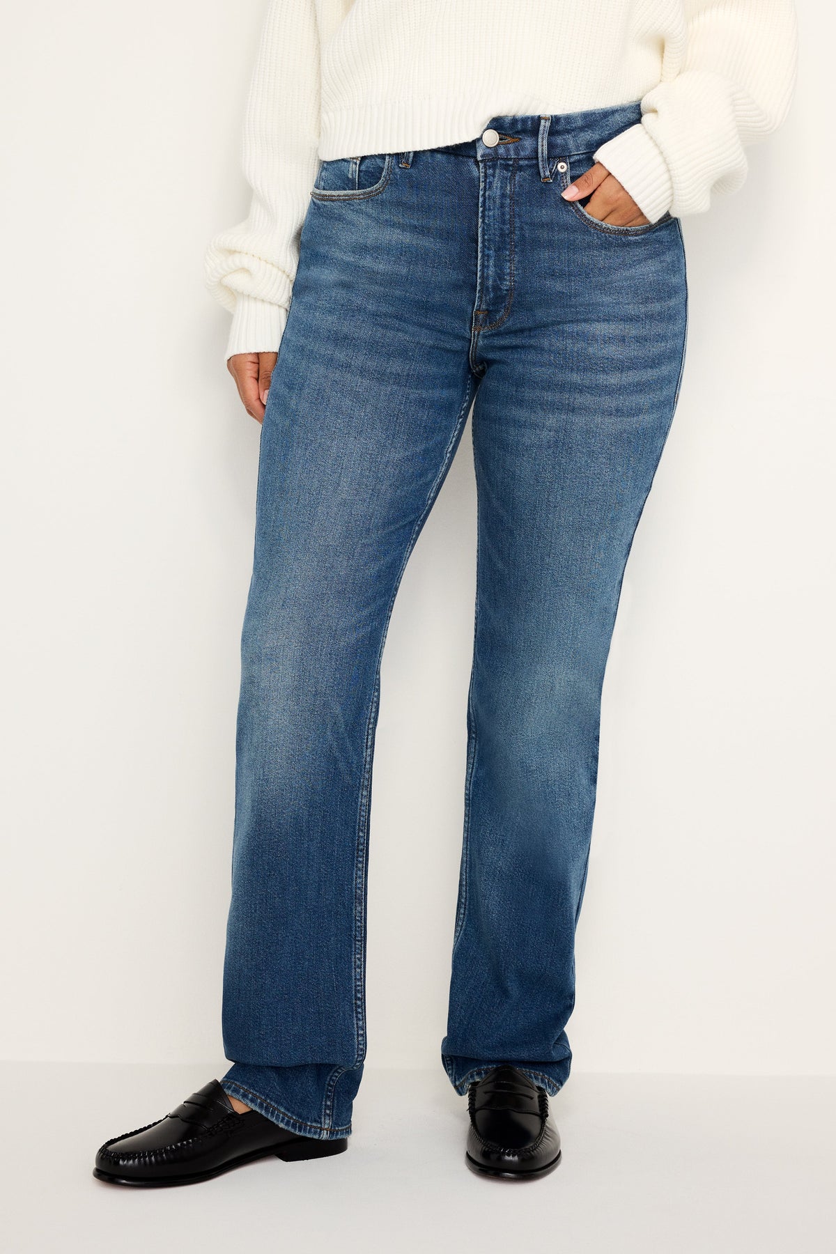 Luxury GOOD ICON STRAIGHT JEANS INDIGO605