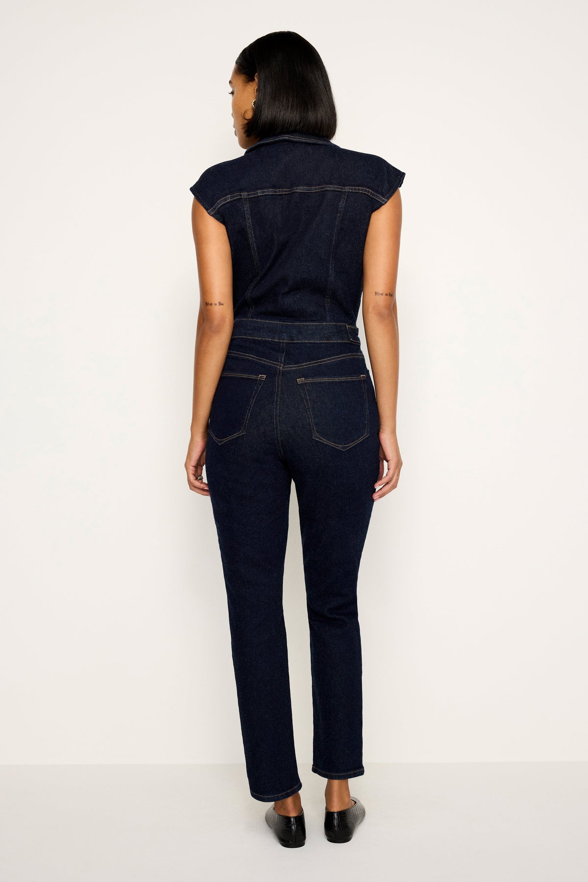 Luxury RINSED DENIM FIT FOR SUCCESS JUMPSUIT INDIGO716