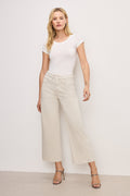 Luxury GOOD WAIST PALAZZO CROPPED JEANS BONE001