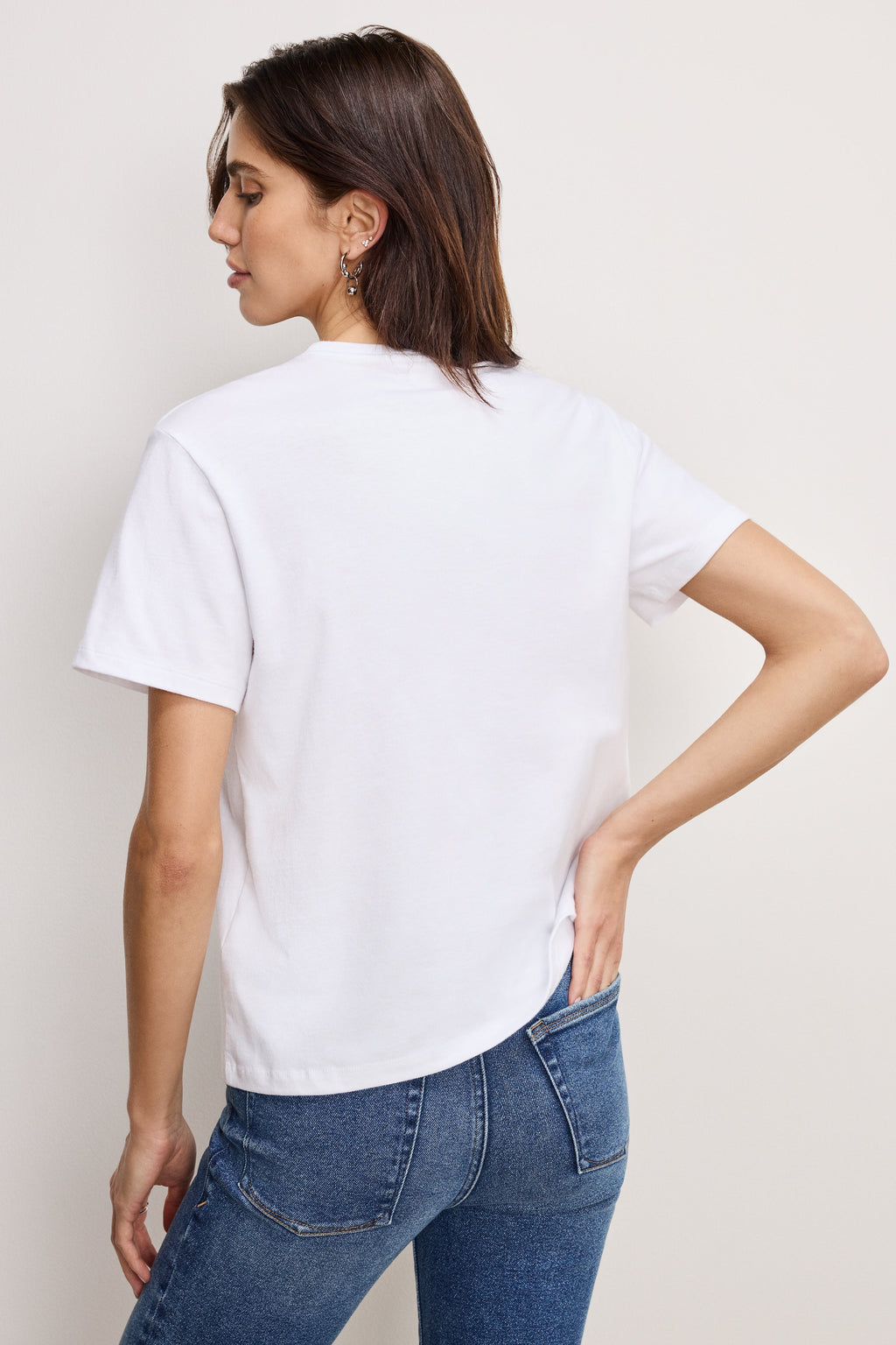 Luxury COTTON CLASSIC TEE WHITE001