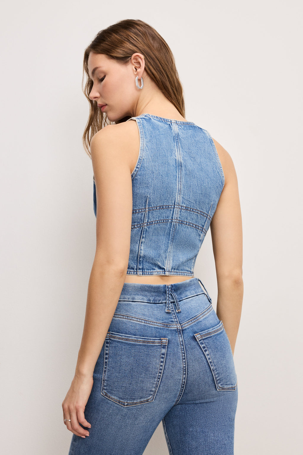 Luxury DENIM VEST INDIGO895