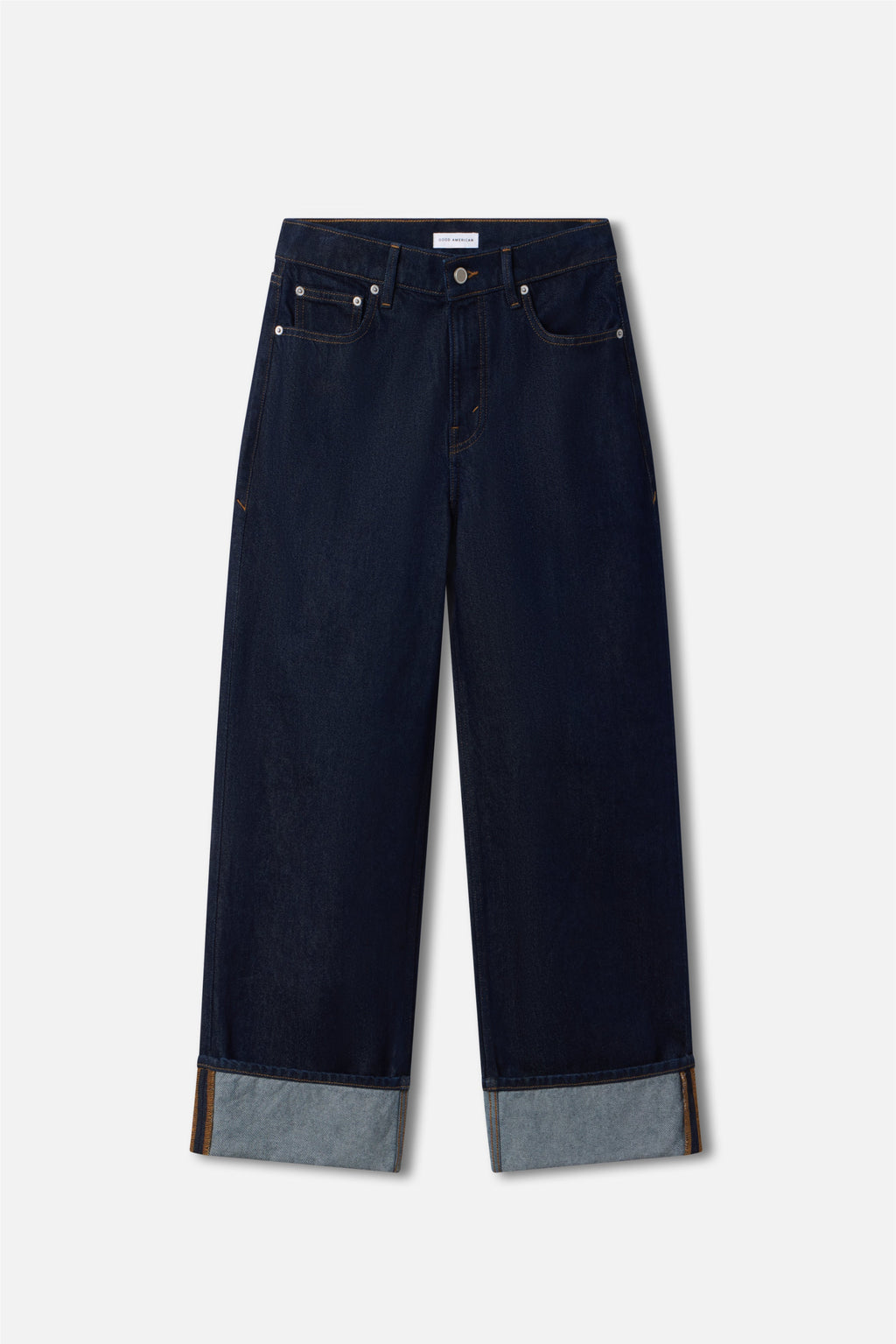 Luxury GOOD LOW RISE BAGGY CUFFED JEANS INDIGO1006