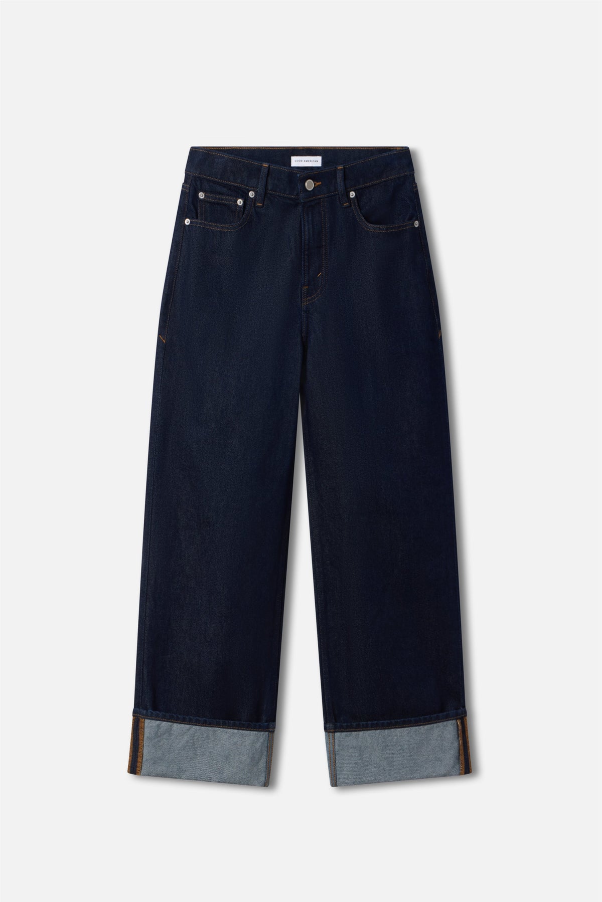 Luxury GOOD LOW RISE BAGGY CUFFED JEANS INDIGO1006