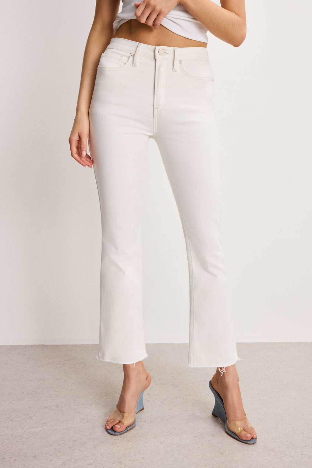Luxury GOOD KICK FLARE JEANS CLOUD WHITE