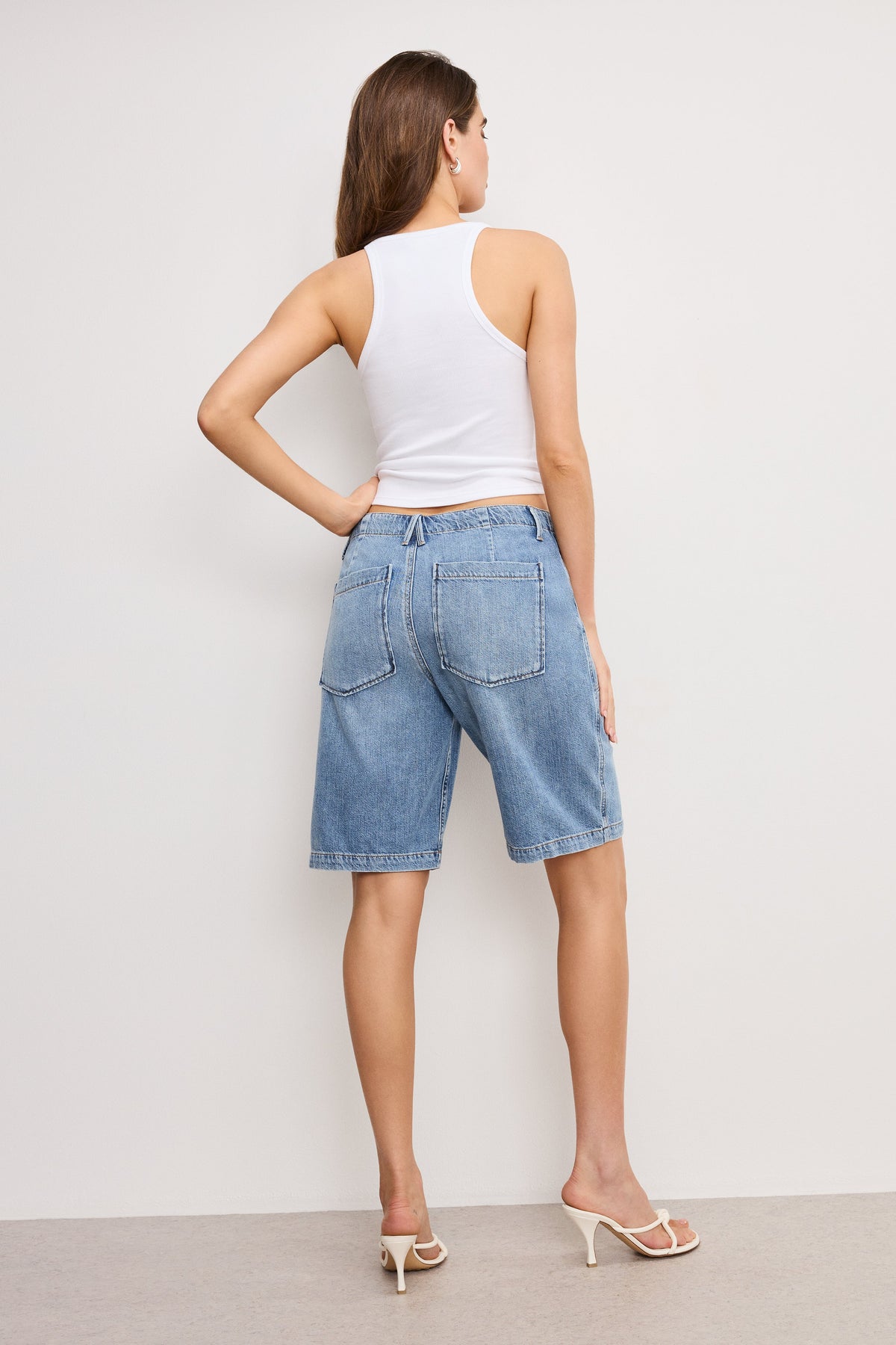 Luxury LITE LINEN BERMUDA SHORT INDIGO786