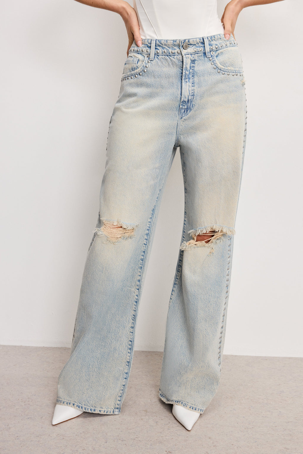 Luxury GOOD EASE STUDDED JEANS INDIGO784