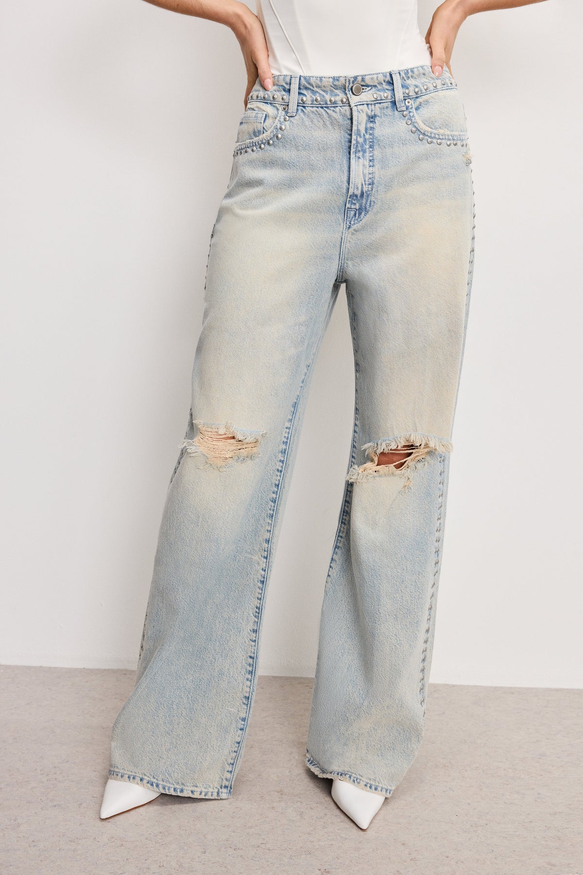 Luxury GOOD EASE STUDDED JEANS INDIGO784