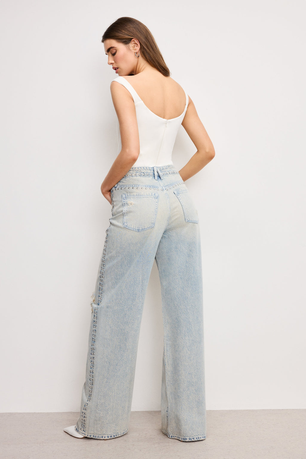 Luxury GOOD EASE STUDDED JEANS INDIGO784