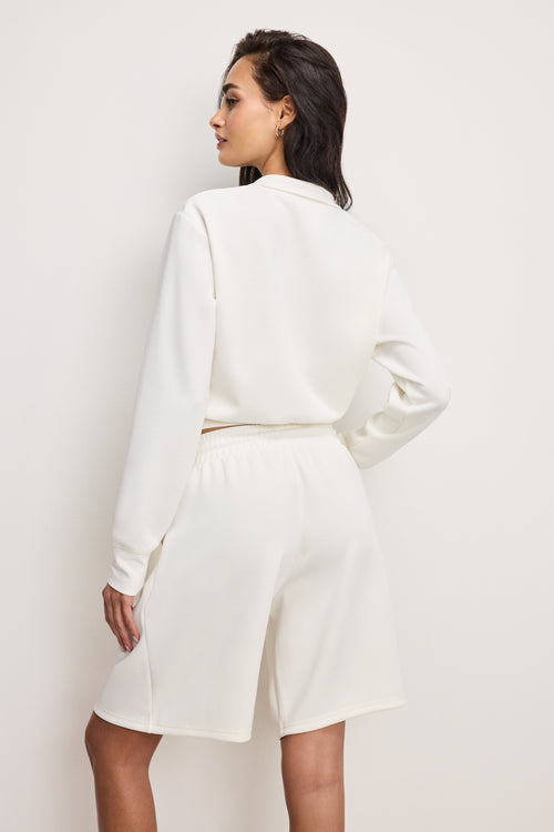 Luxury AIR SOFT HALF ZIP SWEATSHIRT CLOUD WHITE