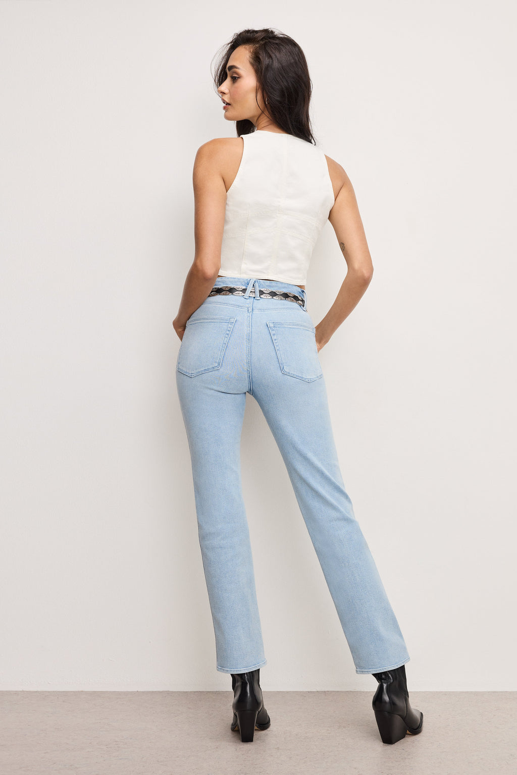 Luxury GOOD CURVE STRAIGHT COMPRESSION JEANS INDIGO949