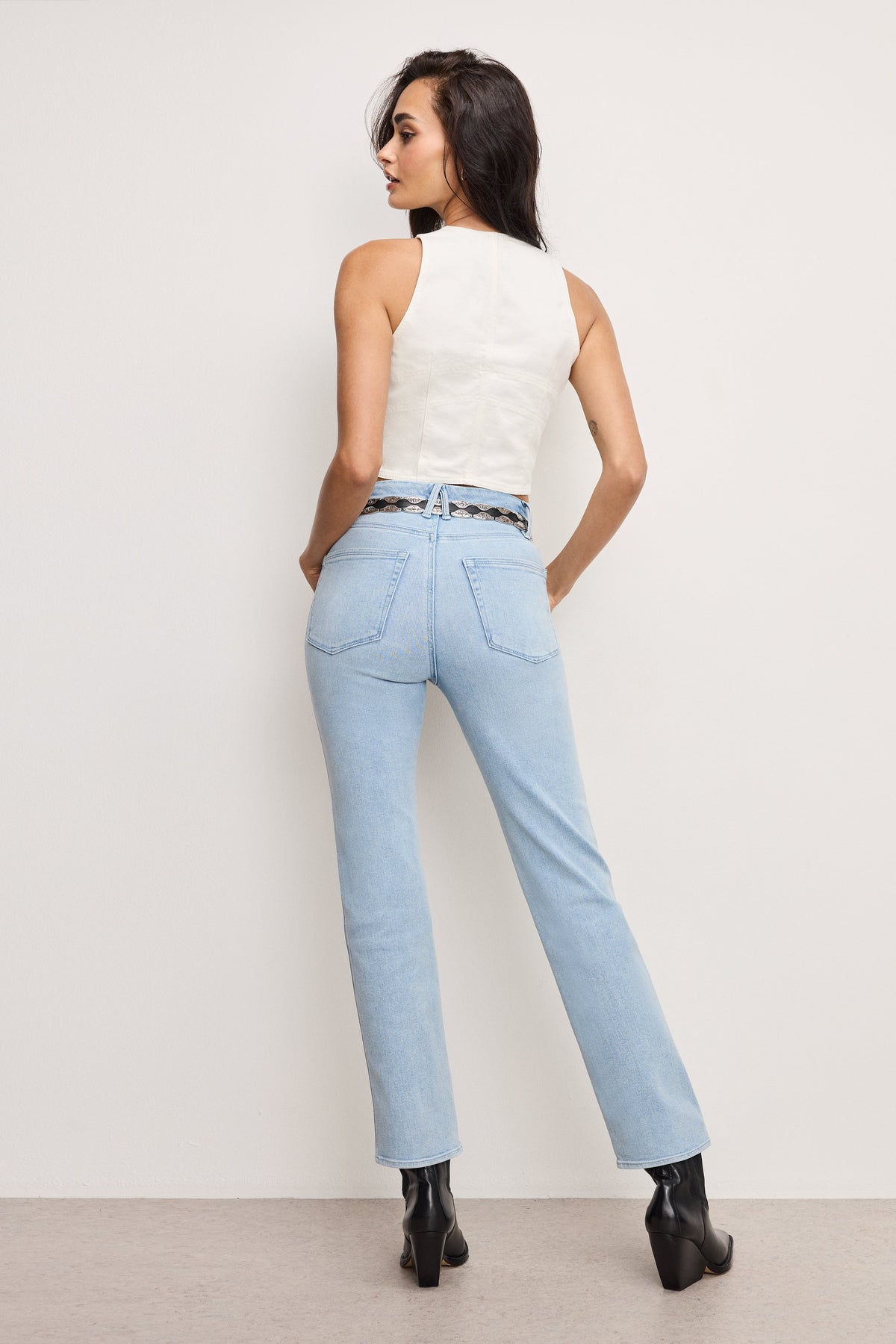 Luxury GOOD CURVE STRAIGHT COMPRESSION JEANS INDIGO949