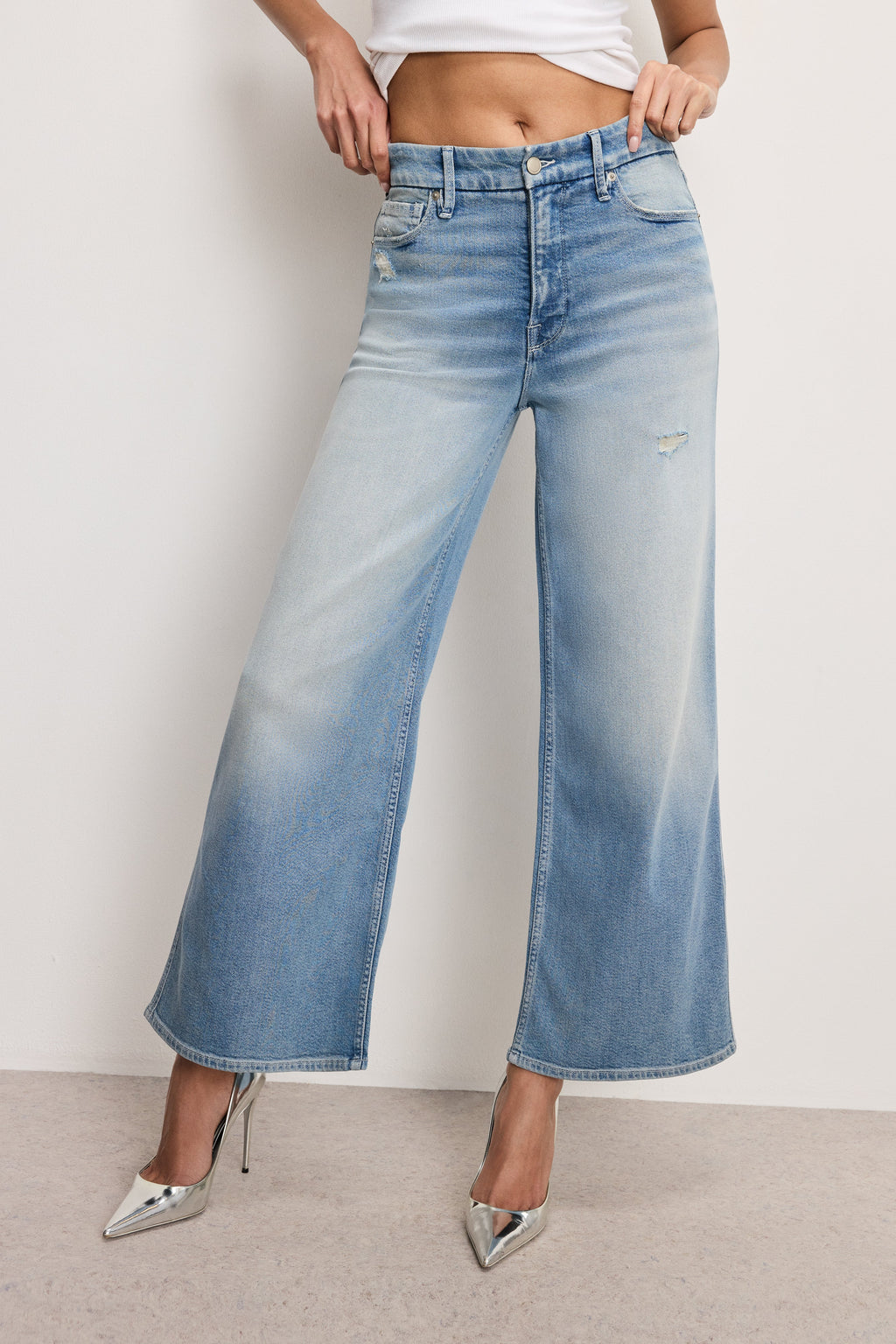 Luxury GOOD SKATE WIDE CROPPED JEANS INDIGO958