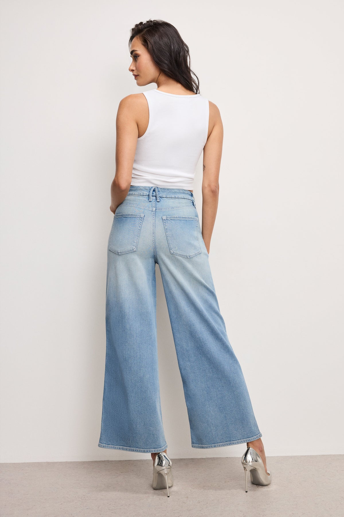Luxury GOOD SKATE WIDE CROPPED JEANS INDIGO958