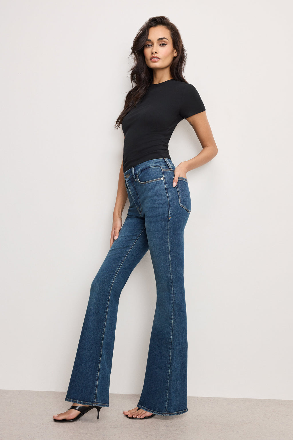Luxury GOOD LEGS FLARE JEANS LONG BLUE004