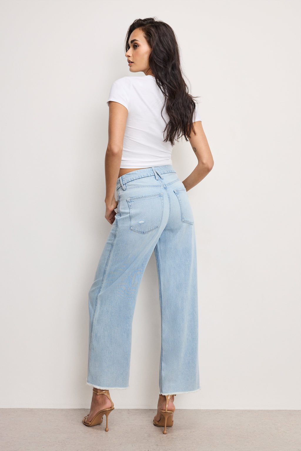Luxury WEIGHTLESS GOOD SKATE WIDE CROPPED JEANS INDIGO959
