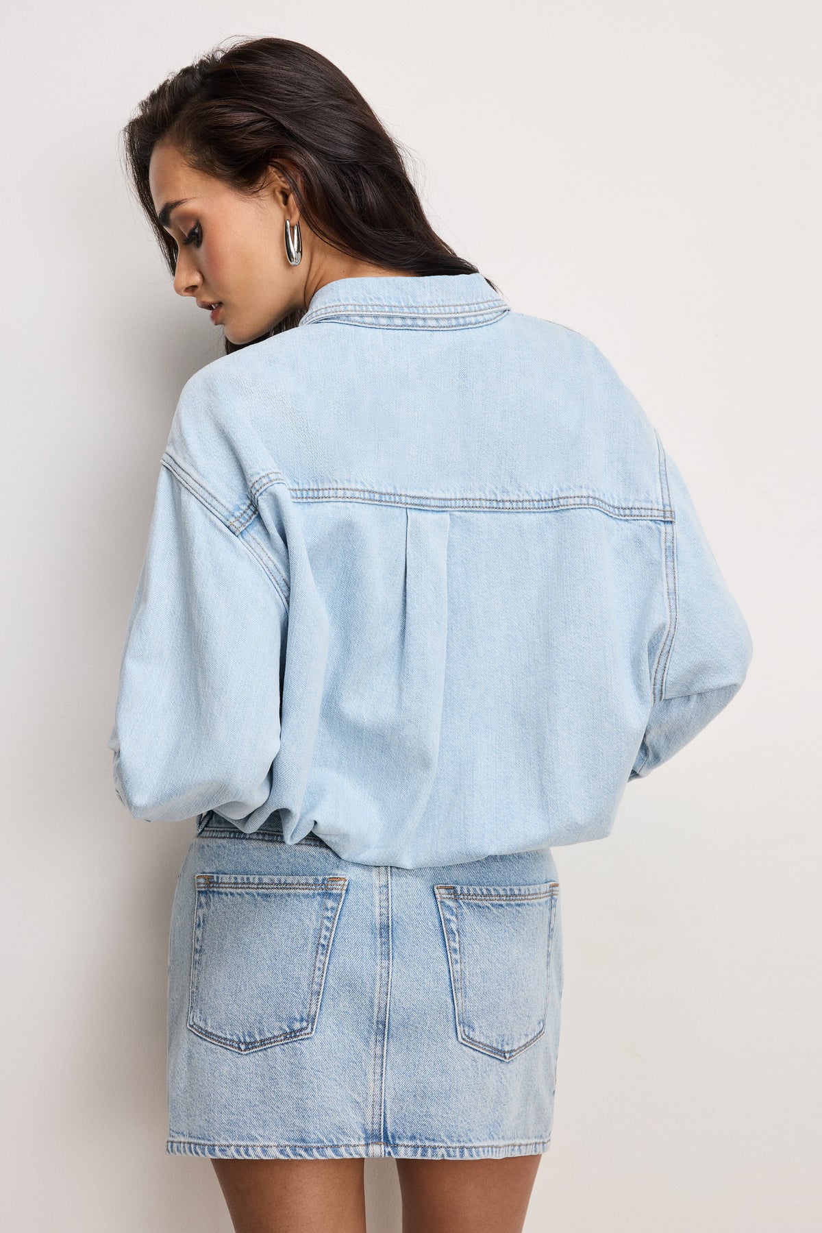 Luxury DENIM SHIRT DRESS INDIGO795