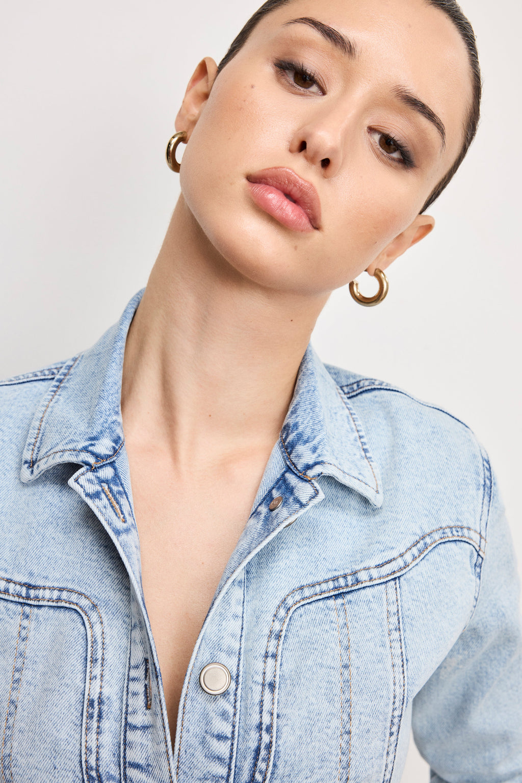 Luxury DOLLY DENIM CORSET DRESS INDIGO1022