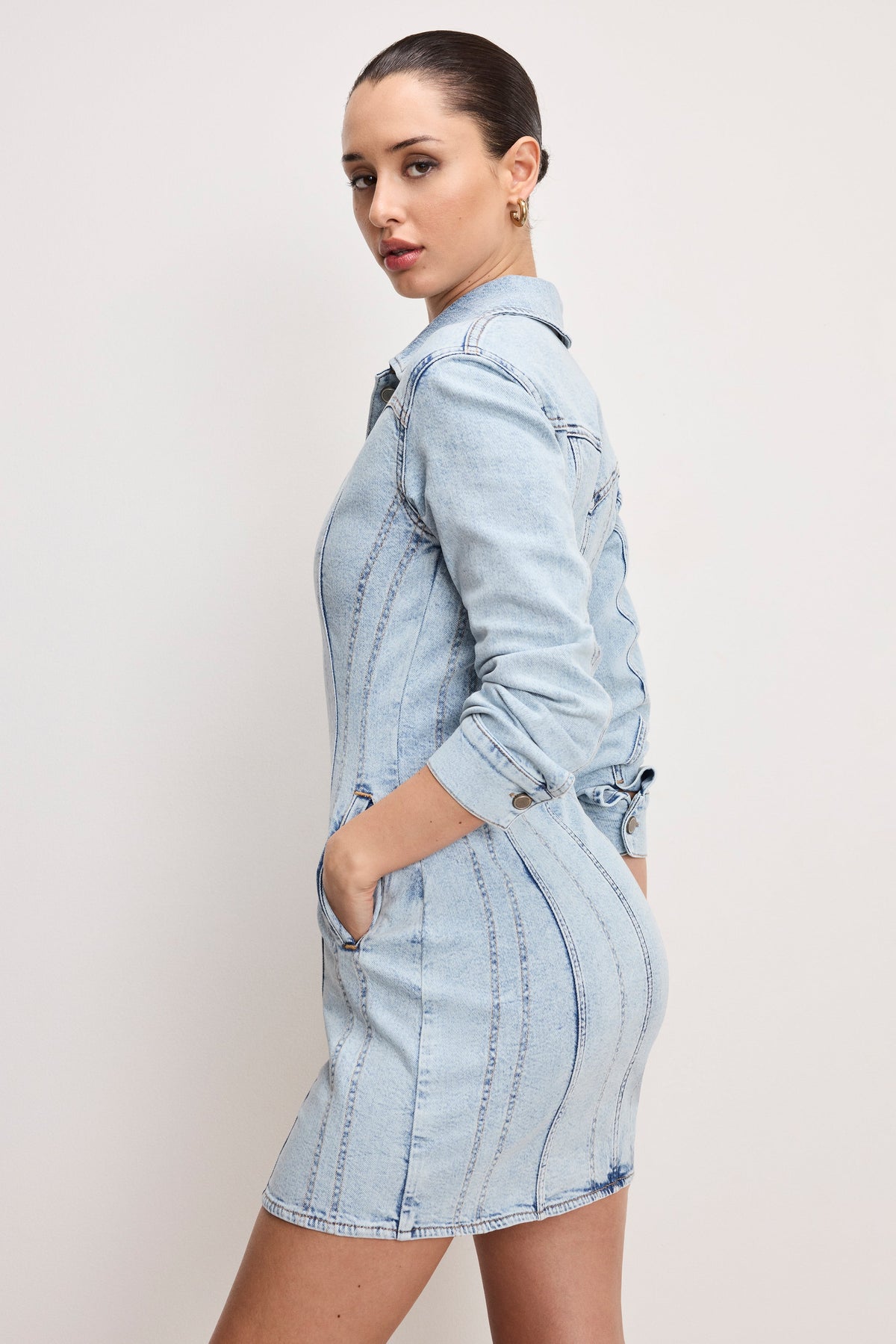 Luxury DOLLY DENIM CORSET DRESS INDIGO1022