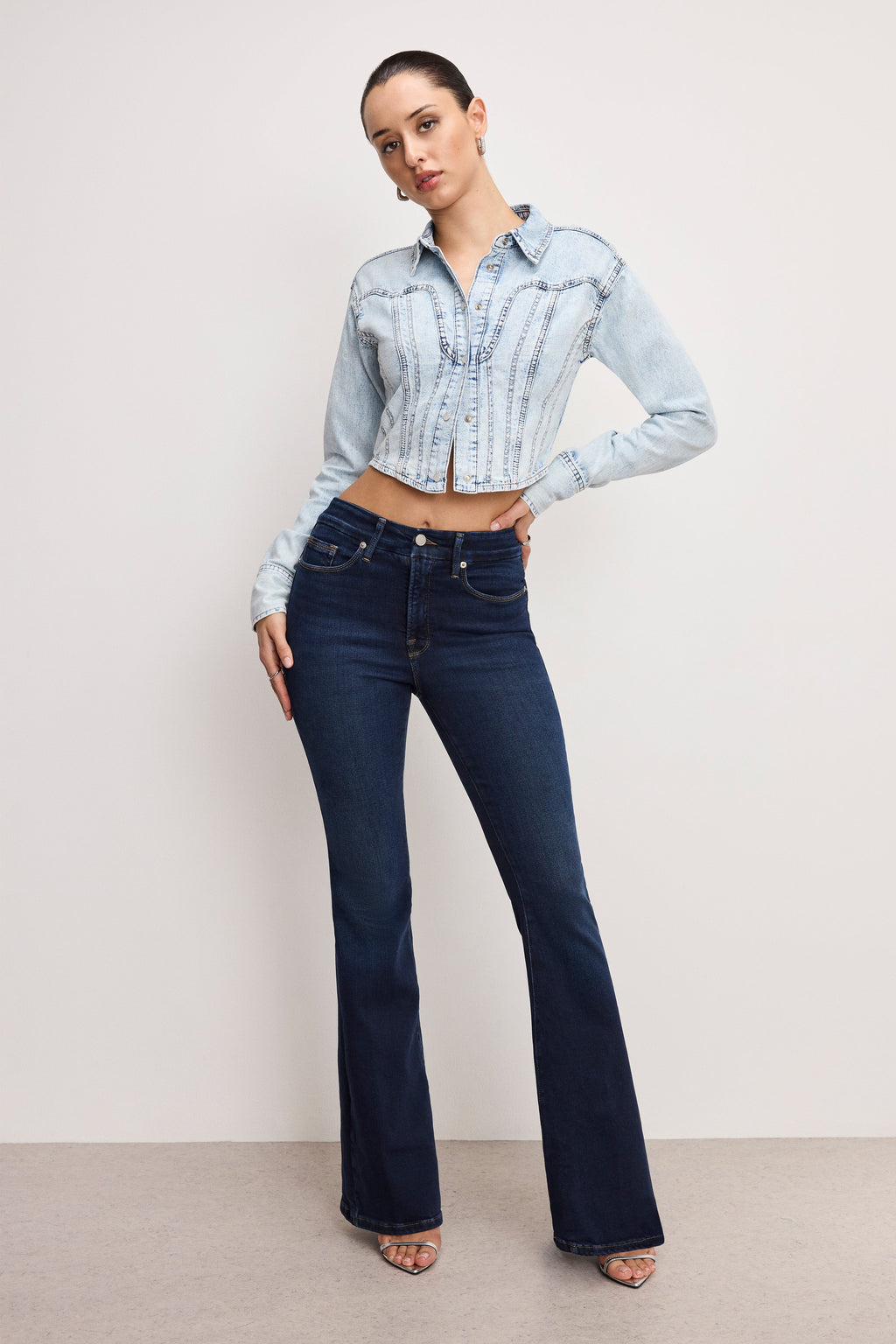 Luxury DOLLY DENIM CORSET SHIRT INDIGO1021